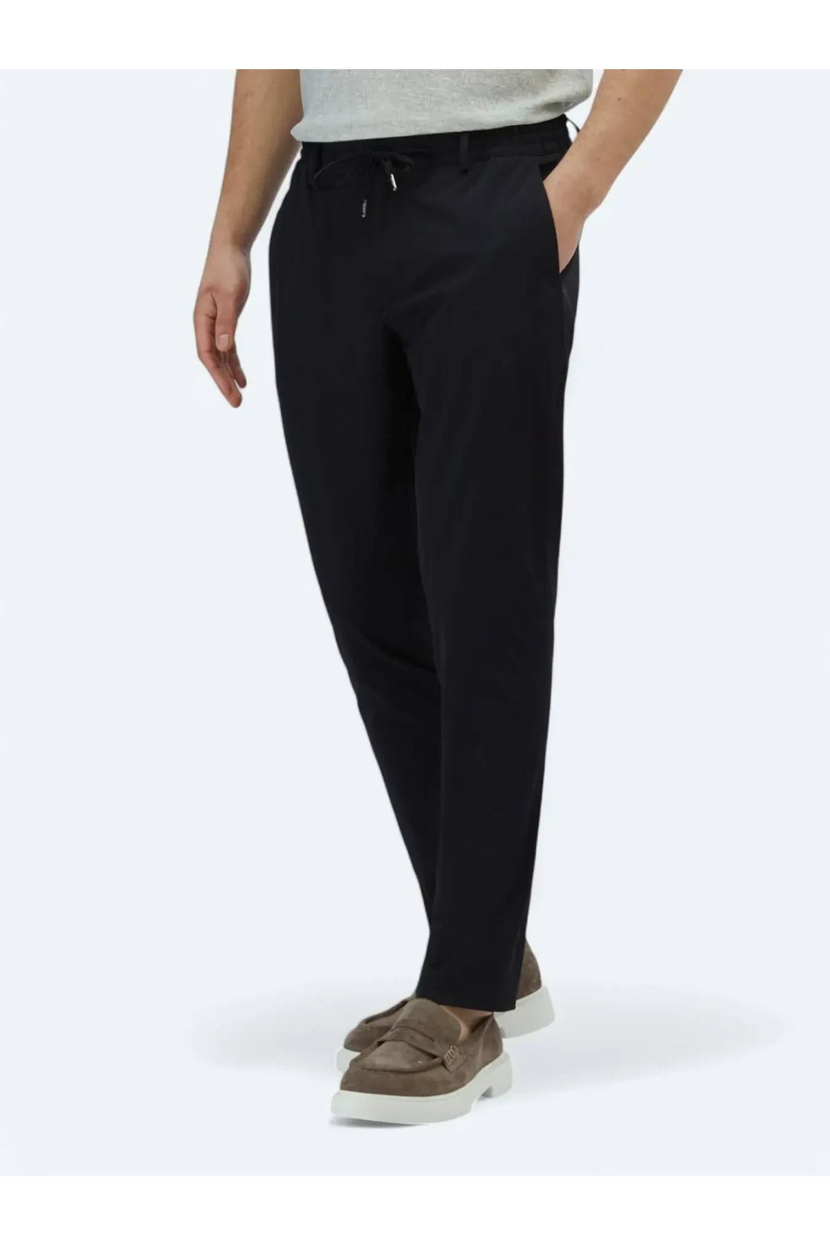 Kip-Παντελόνι Casual με ίσιο υφαντό Navy Blue 3