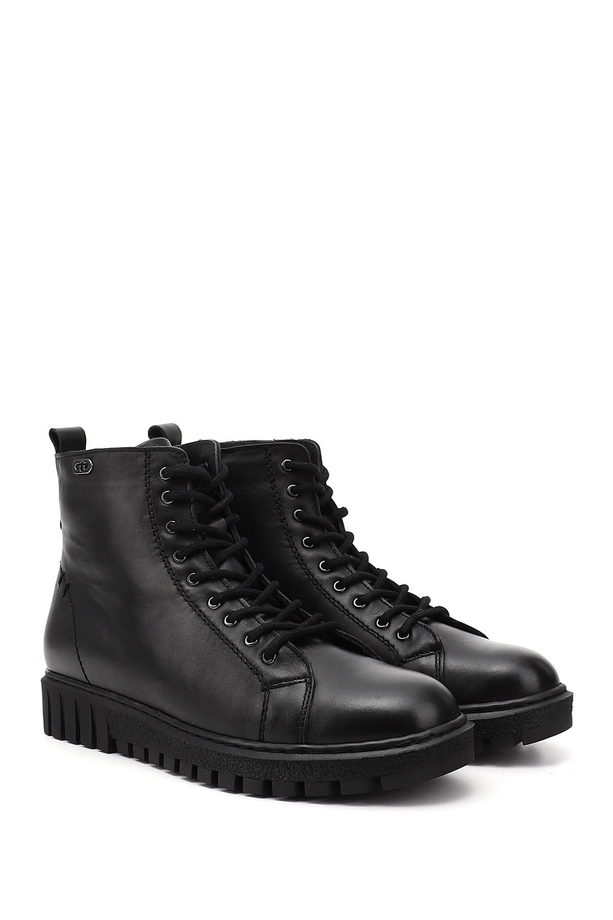 GÖNDERİ(R)-Women/Girls Black Zippered Rubber Sole Genuine Leather Boots 3