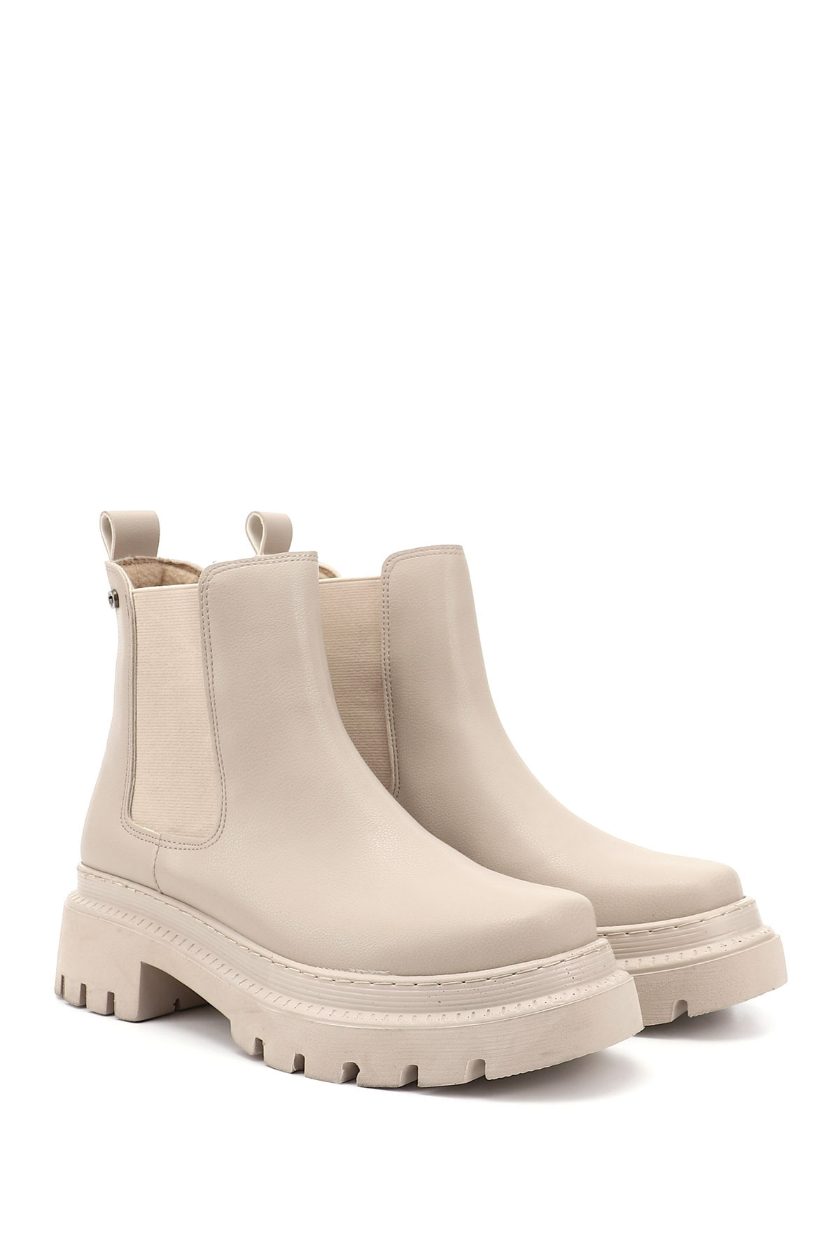 GÖNDERİ(R)-Damen-/Mädchen-Chelsea-Stiefel mit stumpfer Zehenpartie und dickem Absatz 3