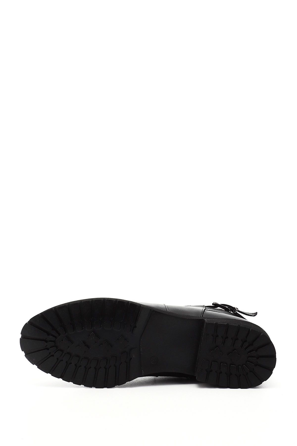 GÖNDERİ(R)-Women/Girls Black Zippered Rubber Sole Genuine Leather Boots 4