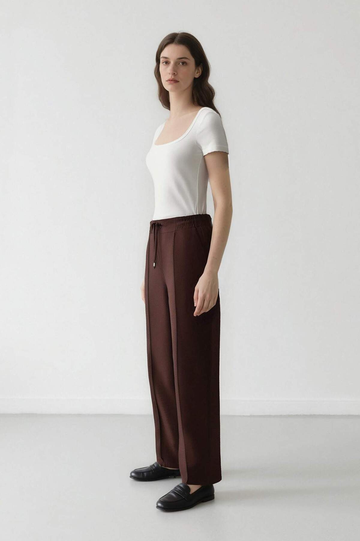 DeFacto-Pantaloni de jogging cu talie elastică cu șireturi Basic cu picioare drepte D2573AX24AU 4