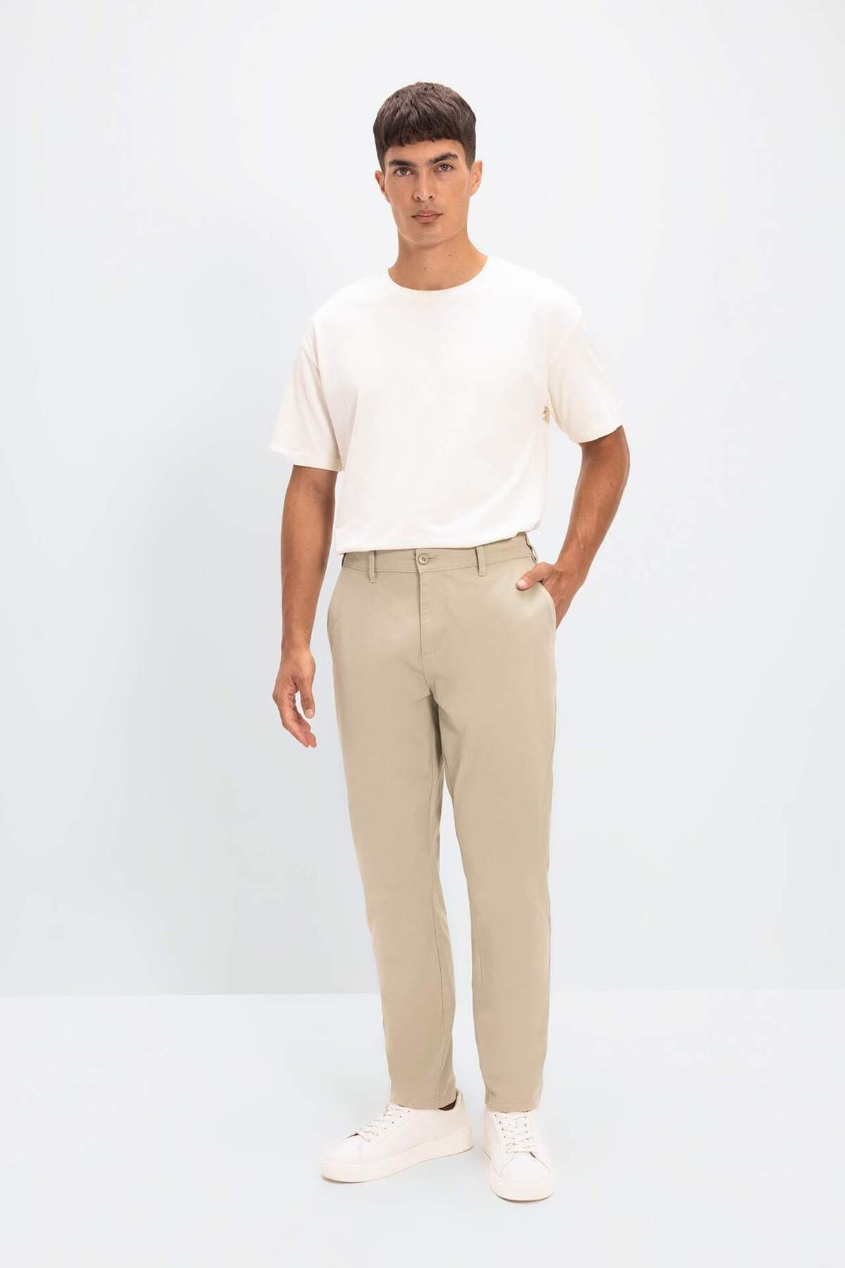 DeFacto-Chino Canvas-Hose mit Tapered Fit Pocket C9443ax24au 4