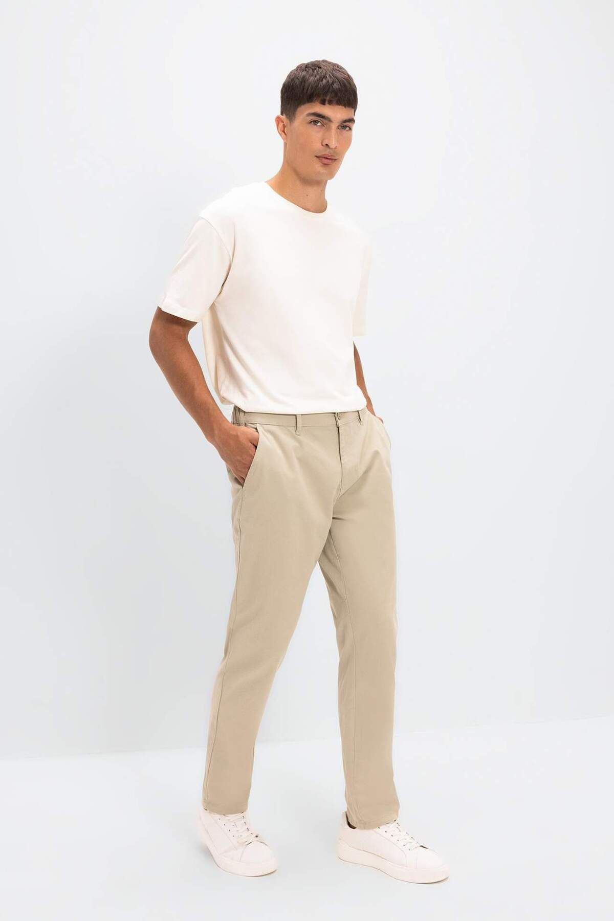 DeFacto-Chino Canvas-Hose mit Tapered Fit Pocket C9443ax24au 2