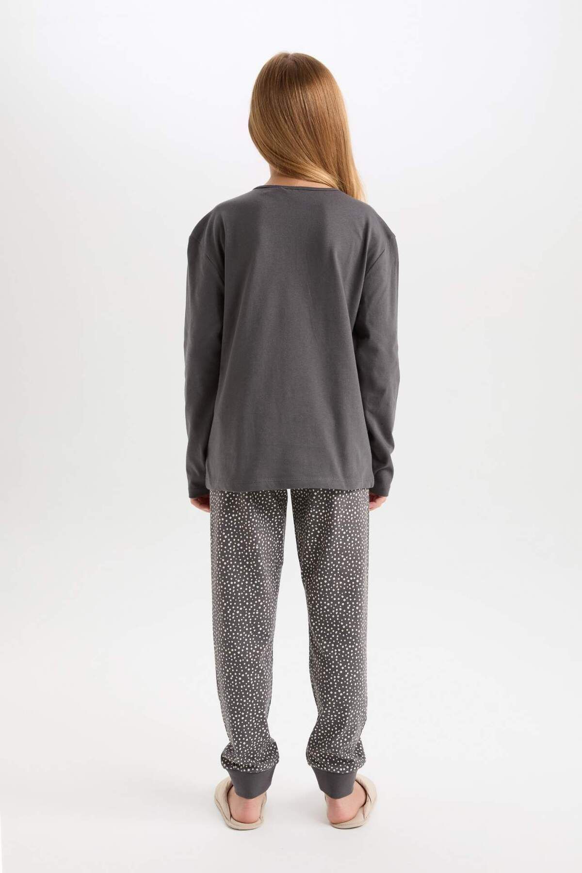 DeFacto-Mädchen-Pyjama-Set Looney Tunes Langarm-Oberteil mit elastischem Bund und langem Unterteil D6657A824WN 5
