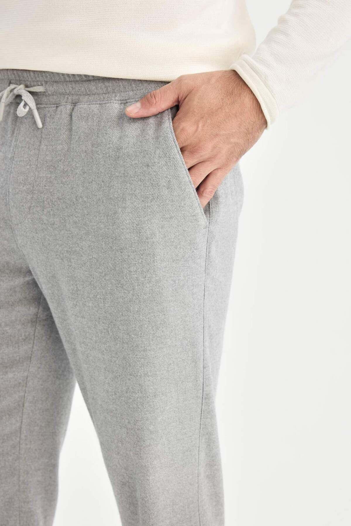 DeFacto-Jogger Pants Straight Leg with Lace-Up Waist Pocket D8641Ax24Au 4
