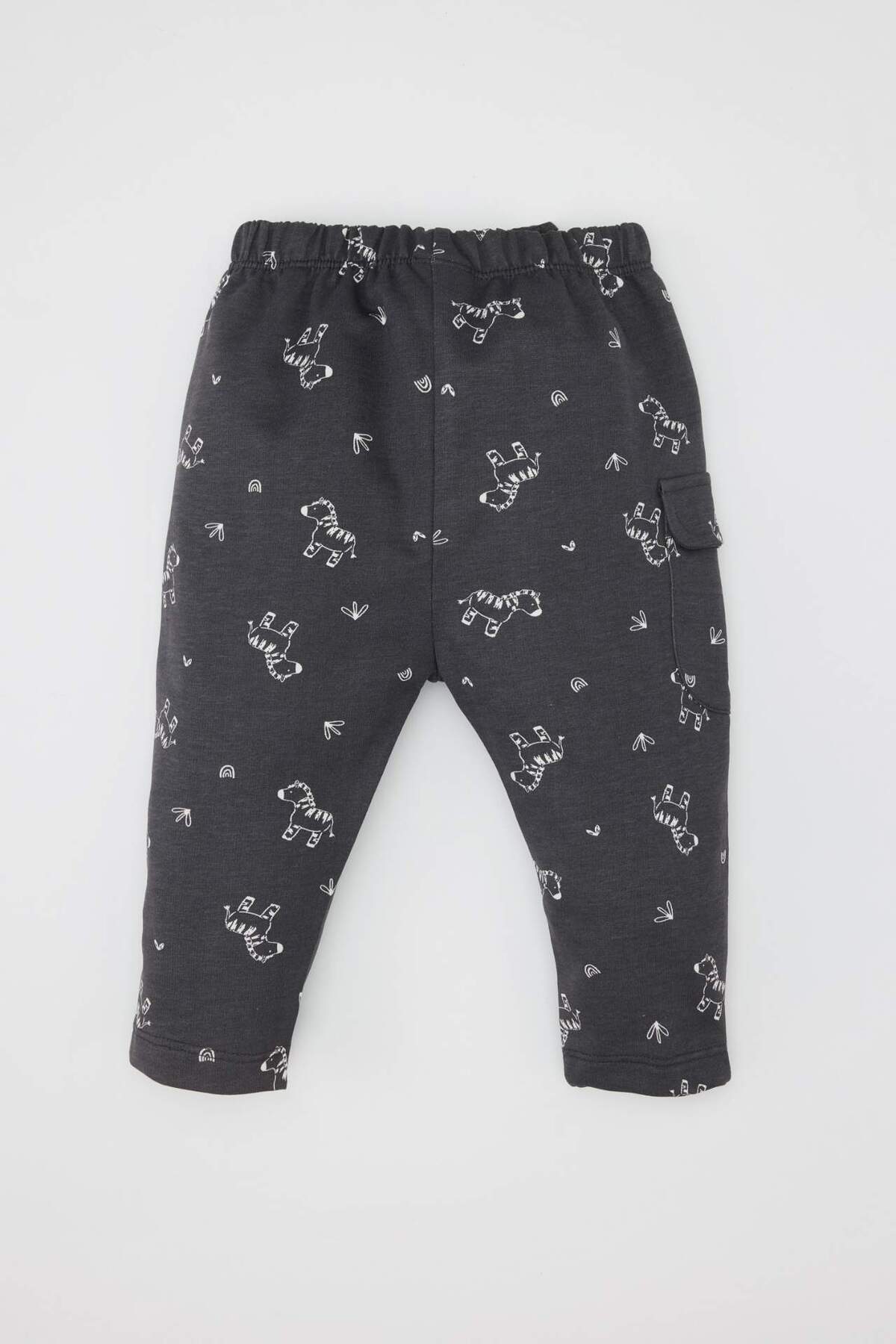 DeFacto-Baby Boy Zebra Patterned Elastic Waist Sweatpants D4136A524Wn 3