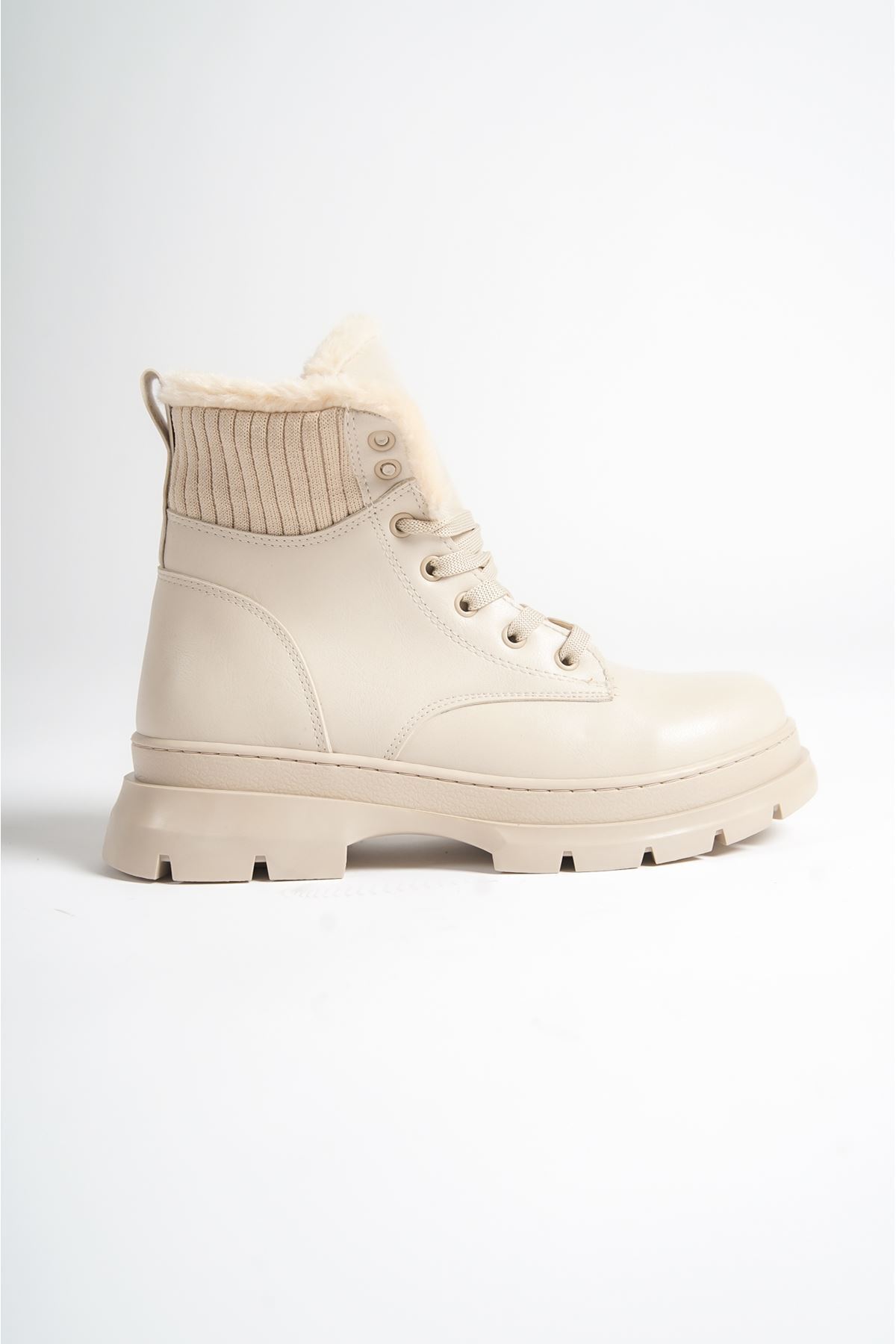 sefayol-Γυναικείες μπότες Pascal Beige Matte Leather 3