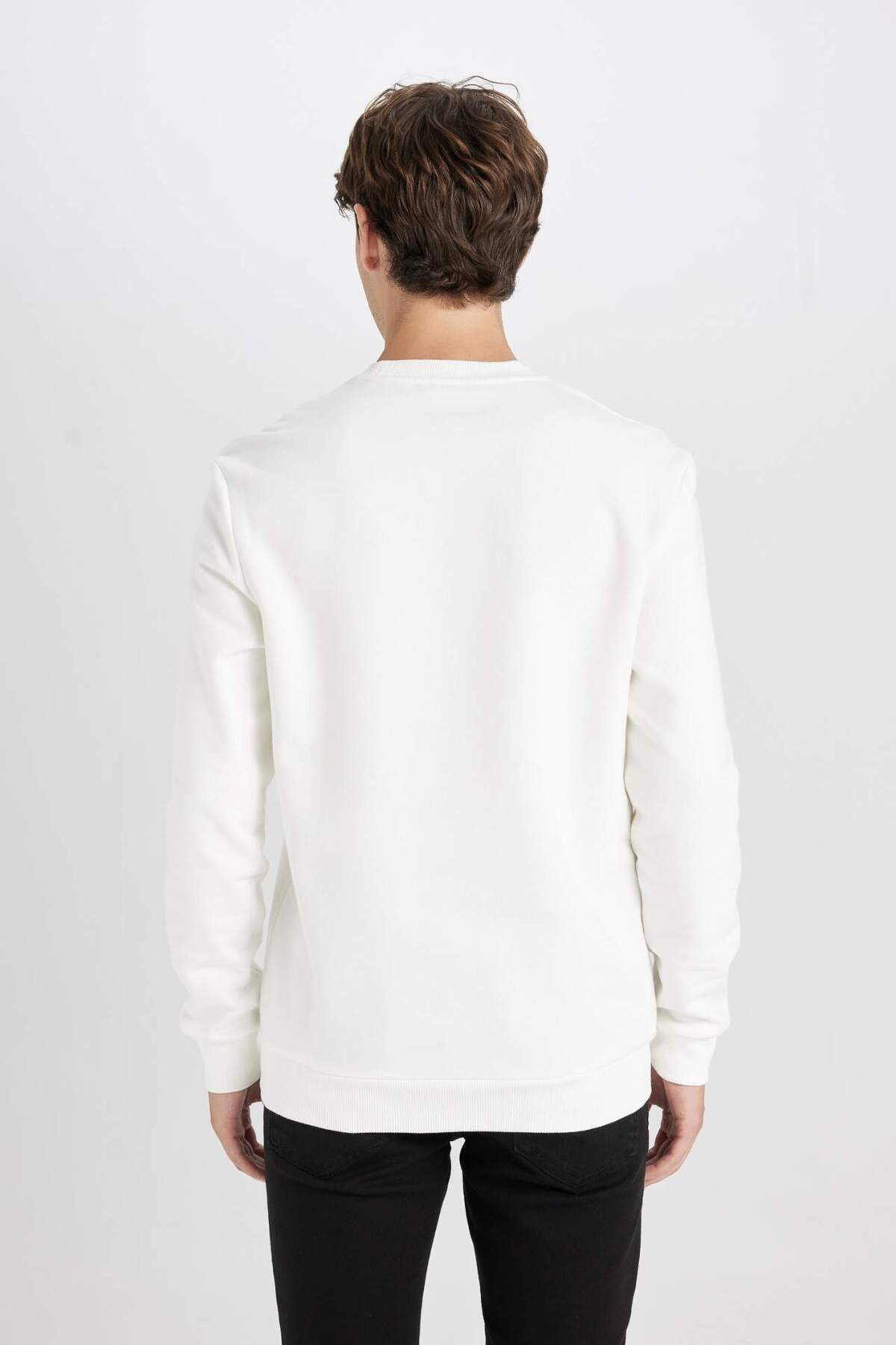 DeFacto-Nová tlustá mikina Regular Fit Crew Neck s potiskem D3670Ax24Au 6