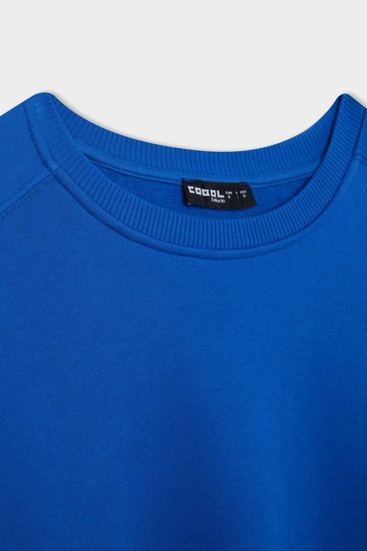 DeFacto-Cool Oversize Wide Fit Crew Gât Gros Basic Solid Hanorac A4177ax24wn 8