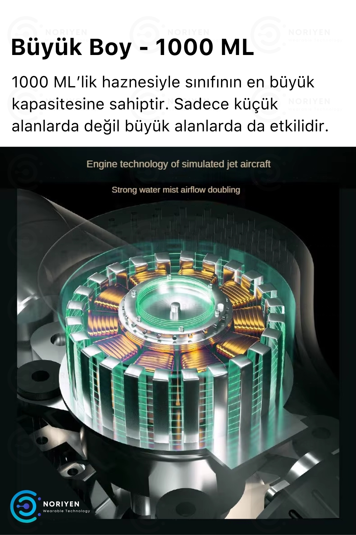 Yeni Nesil Negatif İyon Büyük 1000 ML Ultrasonik Hava Nemlendirici Lüks Buhar Makinesi Aroma Difüzör