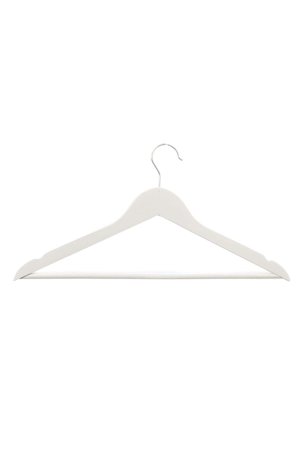 Ella Home-Set of 3 wooden hangers, White, 45x23cm 2