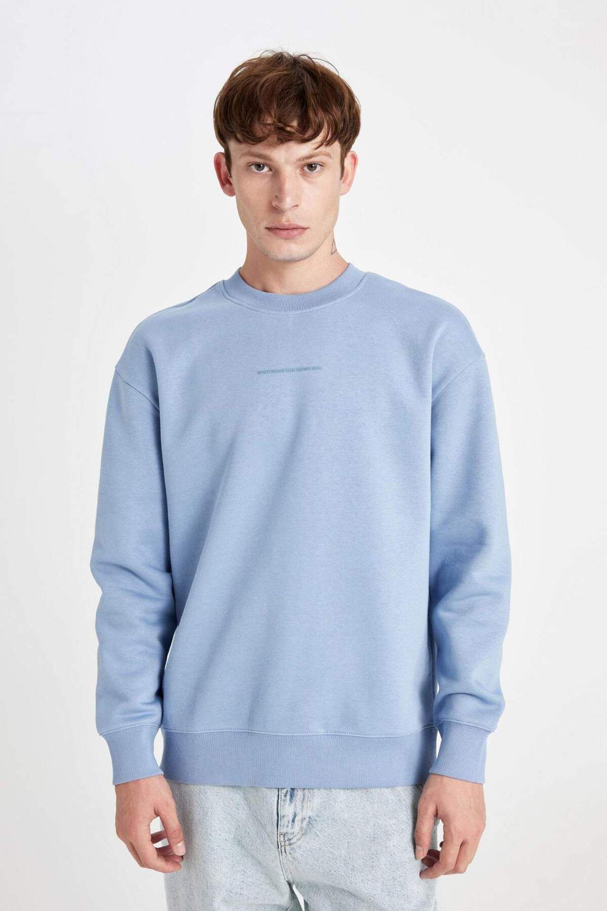 DeFacto-Hanorac imprimat cu gât crew Box Fit X8282az24au 6