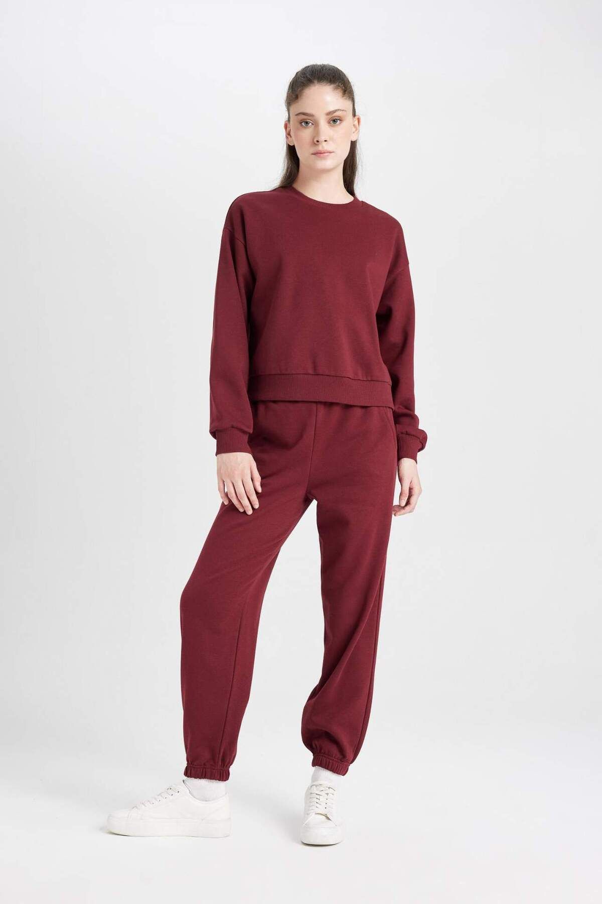 DeFacto-Regular Fit Regular Fit Basic Thick Fleece Σετ φόρμας D8022axns 6