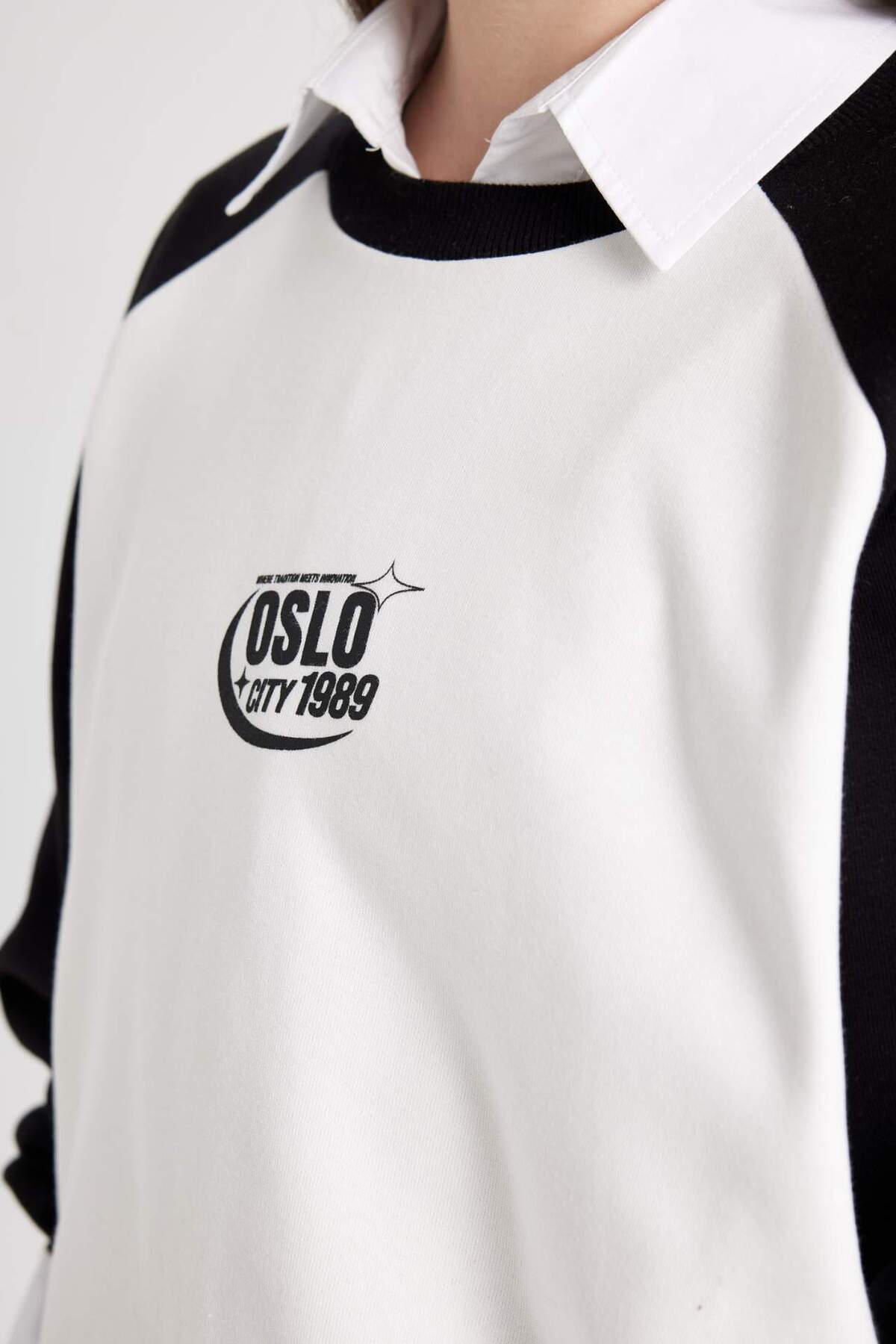 DeFacto-Coool Loose Fit Sweatshirt mit Farbblock-Aufdruck und Rundhalsausschnitt 3184901 5
