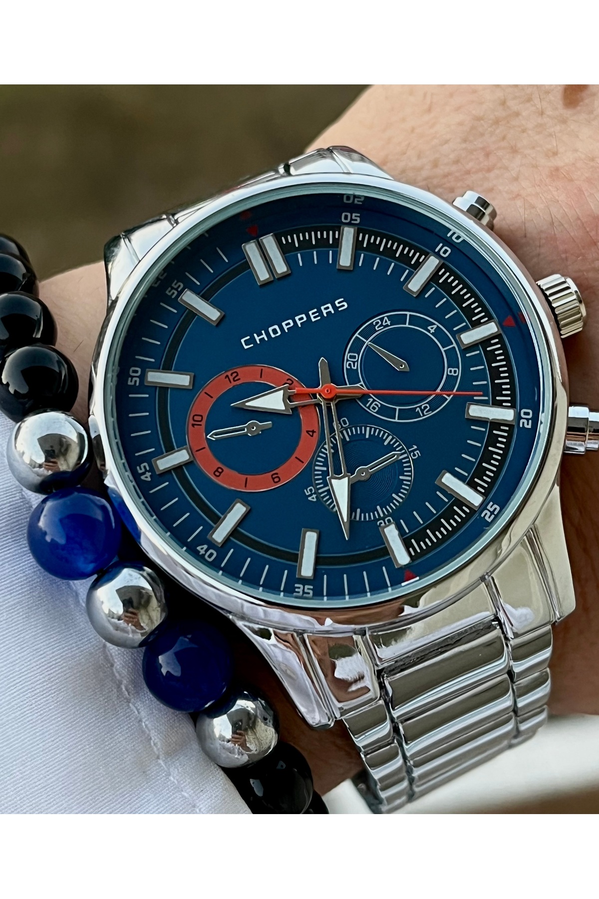 هدیه دستبند ساعت مچی فولادی مردانه فصل جدید