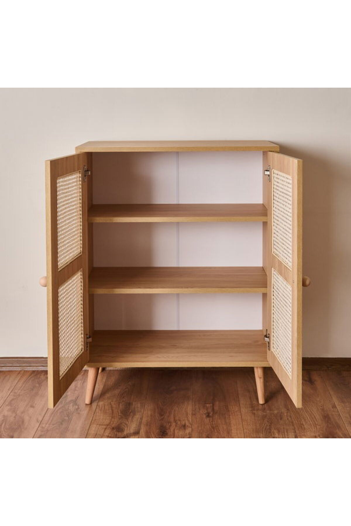 Just Home 2 Kapaklı Hazeran Çok Amaçlı Dolap - Safir Meşe - 80 cm