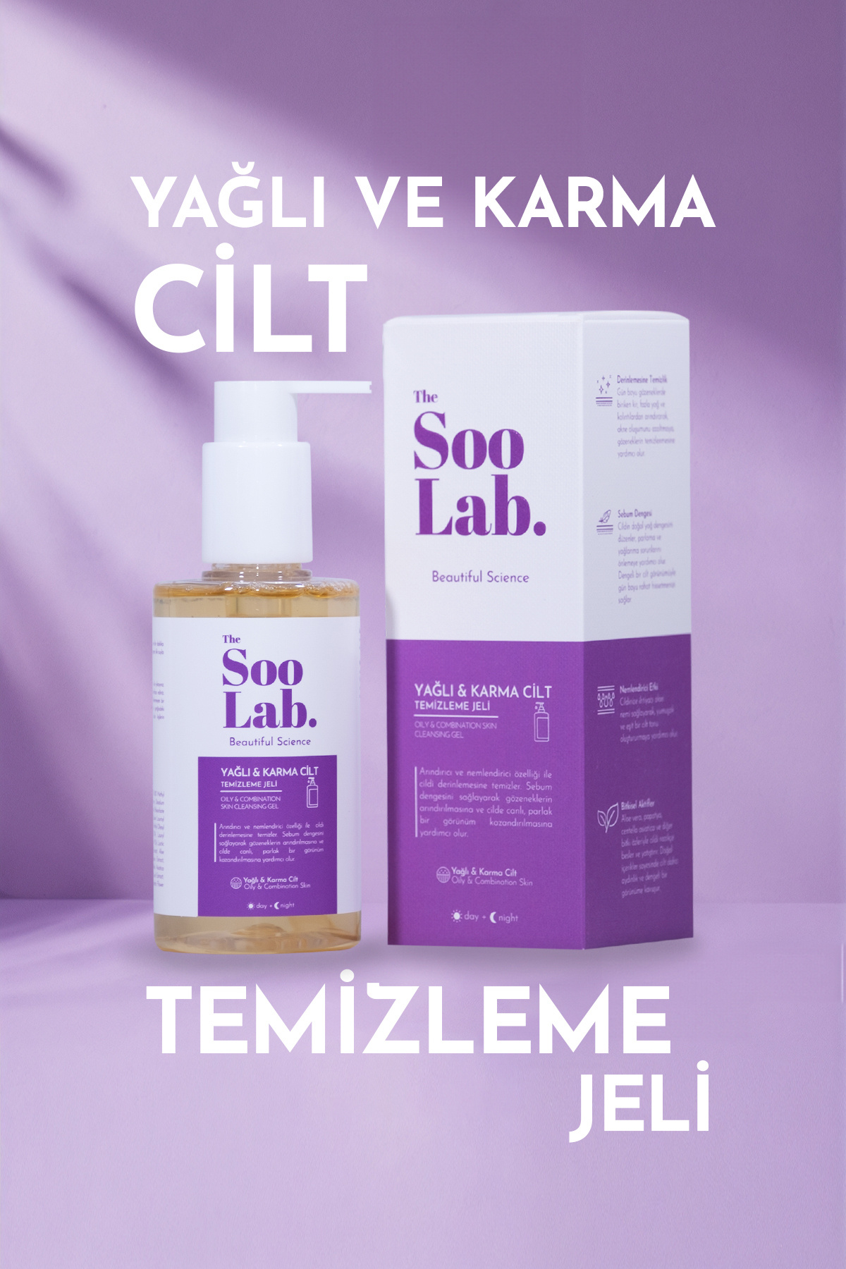 The Soo Lab Yağlı ve Karma Ciltler için Temizleme Jeli | Allantoin, Salicylic Acid, Zinc PCA, Centella | 200 ml — 8684824382027