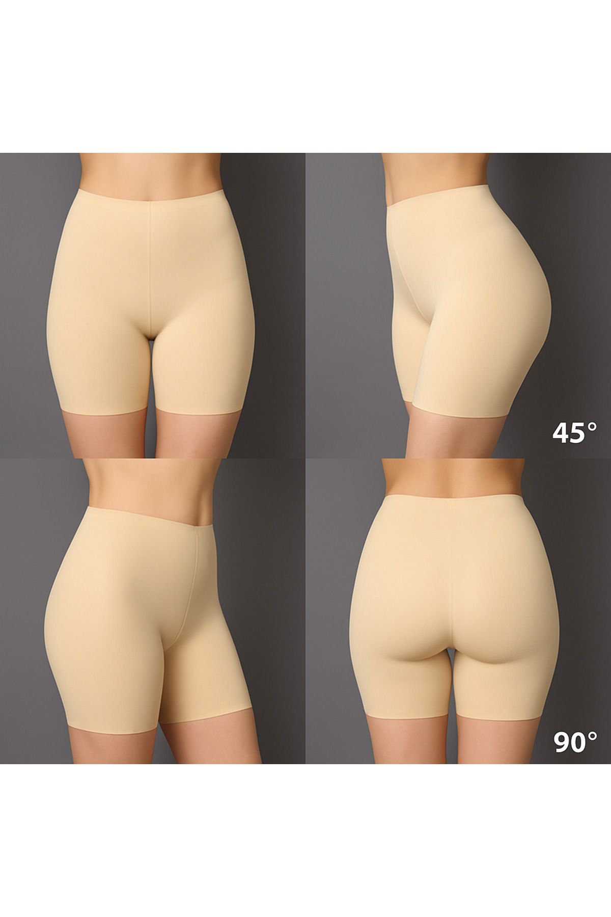 crıtıcman-High waist structure with Shaping / Sculpting effective laser cut non-marking hem shorts 4
