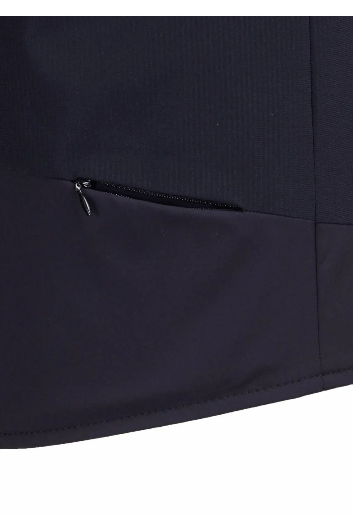 Ramsey-Navy Blue Regular Fit Stand Collar Casual Knitted Sports Vest 4