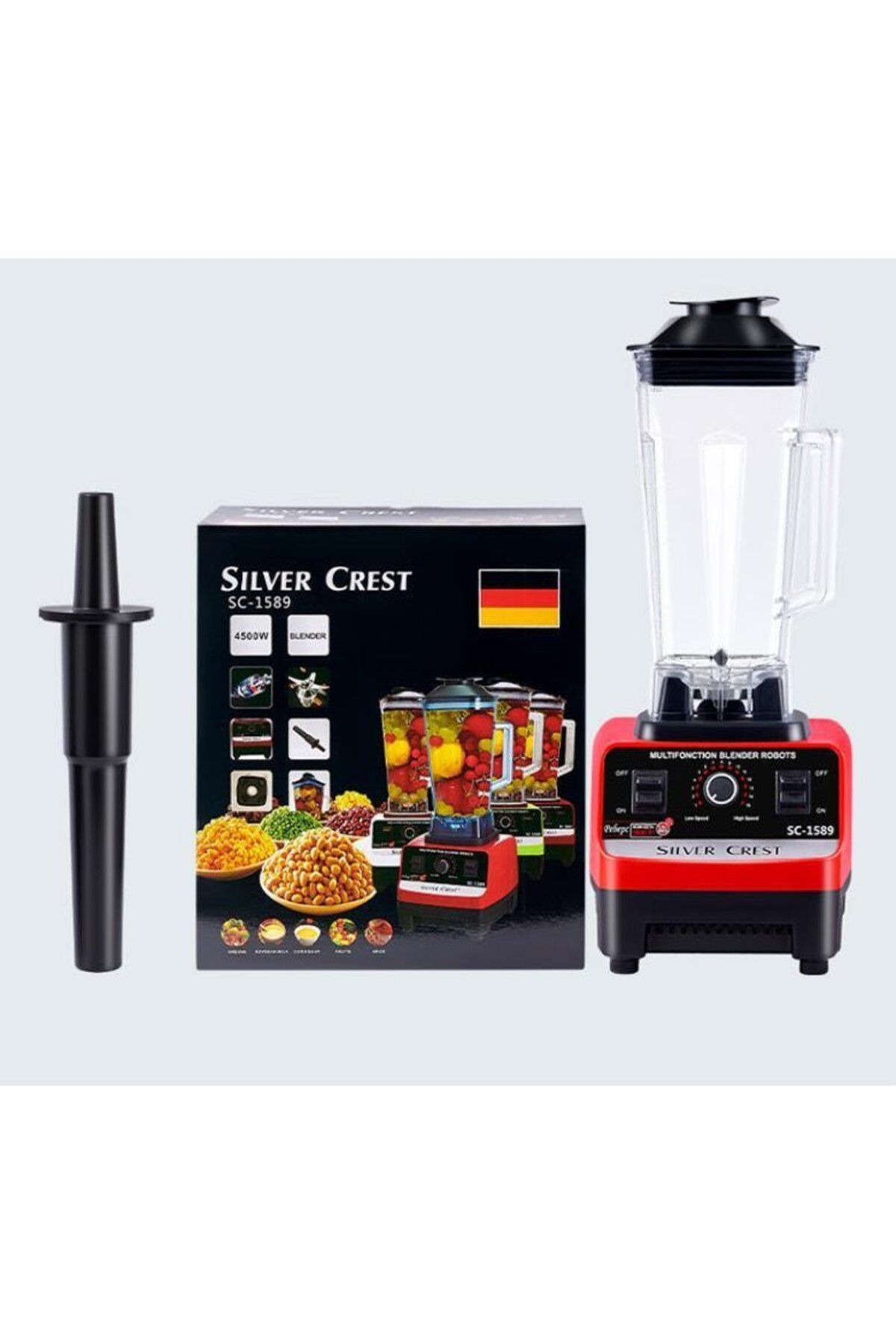 Silver Crest-2.5L 4500W BPA Free Heavy Duty Blender Mixer Electric High Speed Juicer Food Processor Ice Smoothies 3