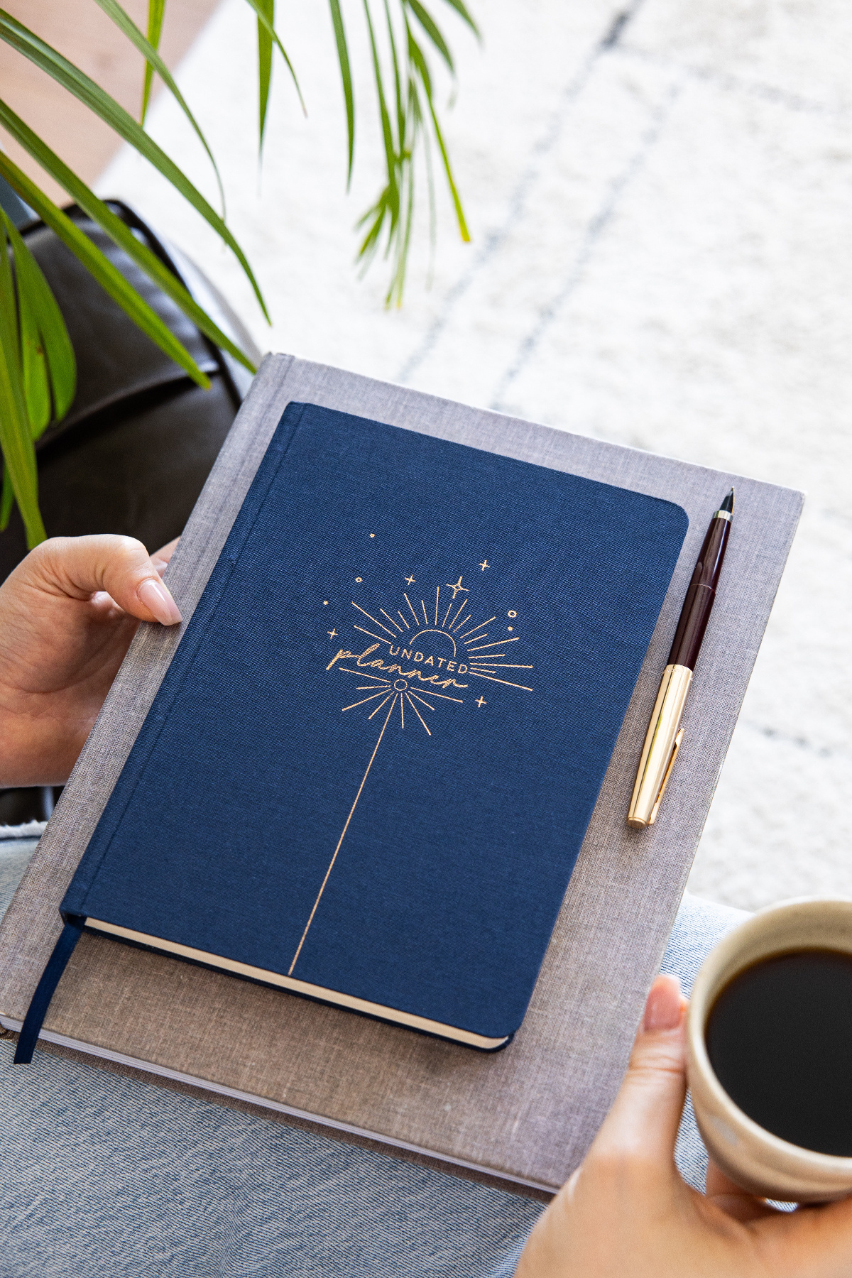 PAPERORA A5 Keten Süresiz Planlayıcı Ajanda Lacivert