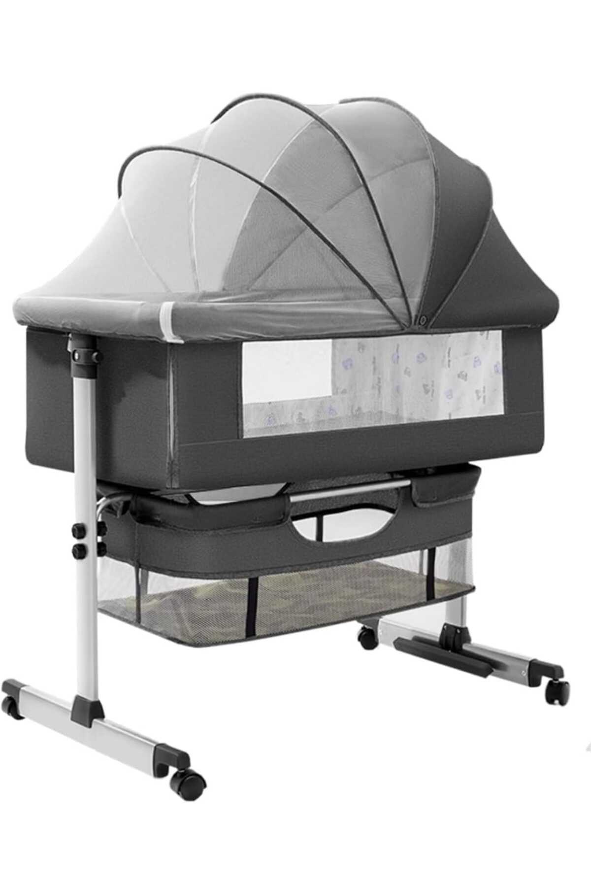 Mini Baby سرير نكست تو مي هزاز للاطفال والرضع -رمادي