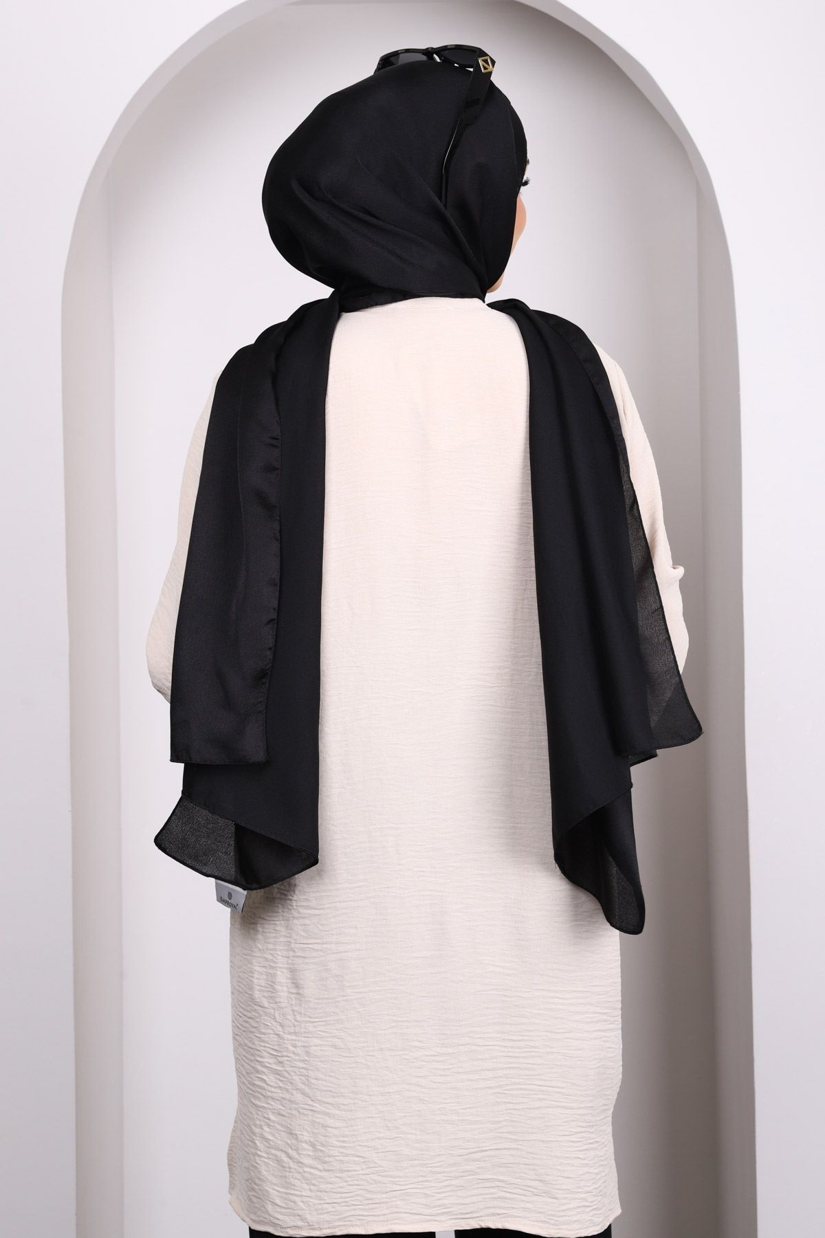İmajButik-Beige Ruffled Front Ayrobin Tunic 4
