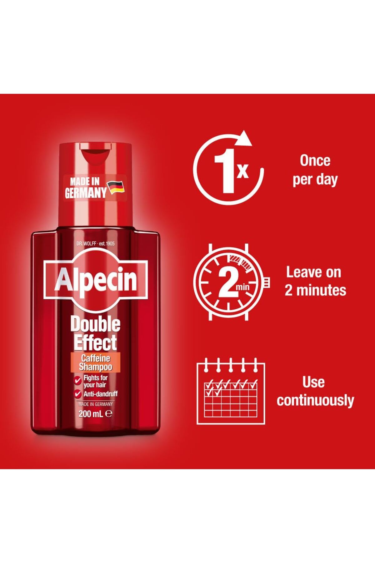 ALPECİN-Double Effect Caffeine Shampoo 200 mL 6