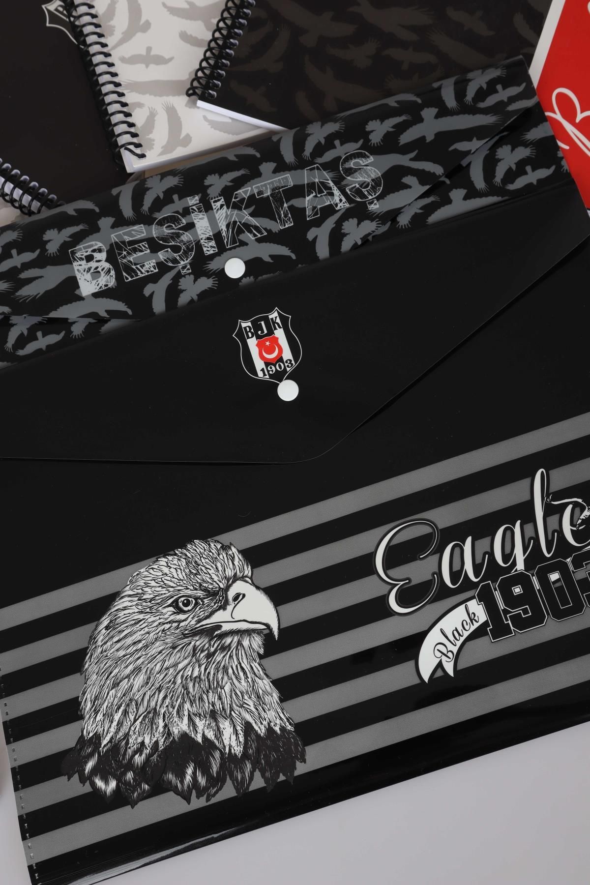 Beşiktaş-"Dekomus Pocket Notebook with Gift" Licensed A4 Spiral 2 Pieces Checked, 2 Pieces Lined Notebook, Log 4