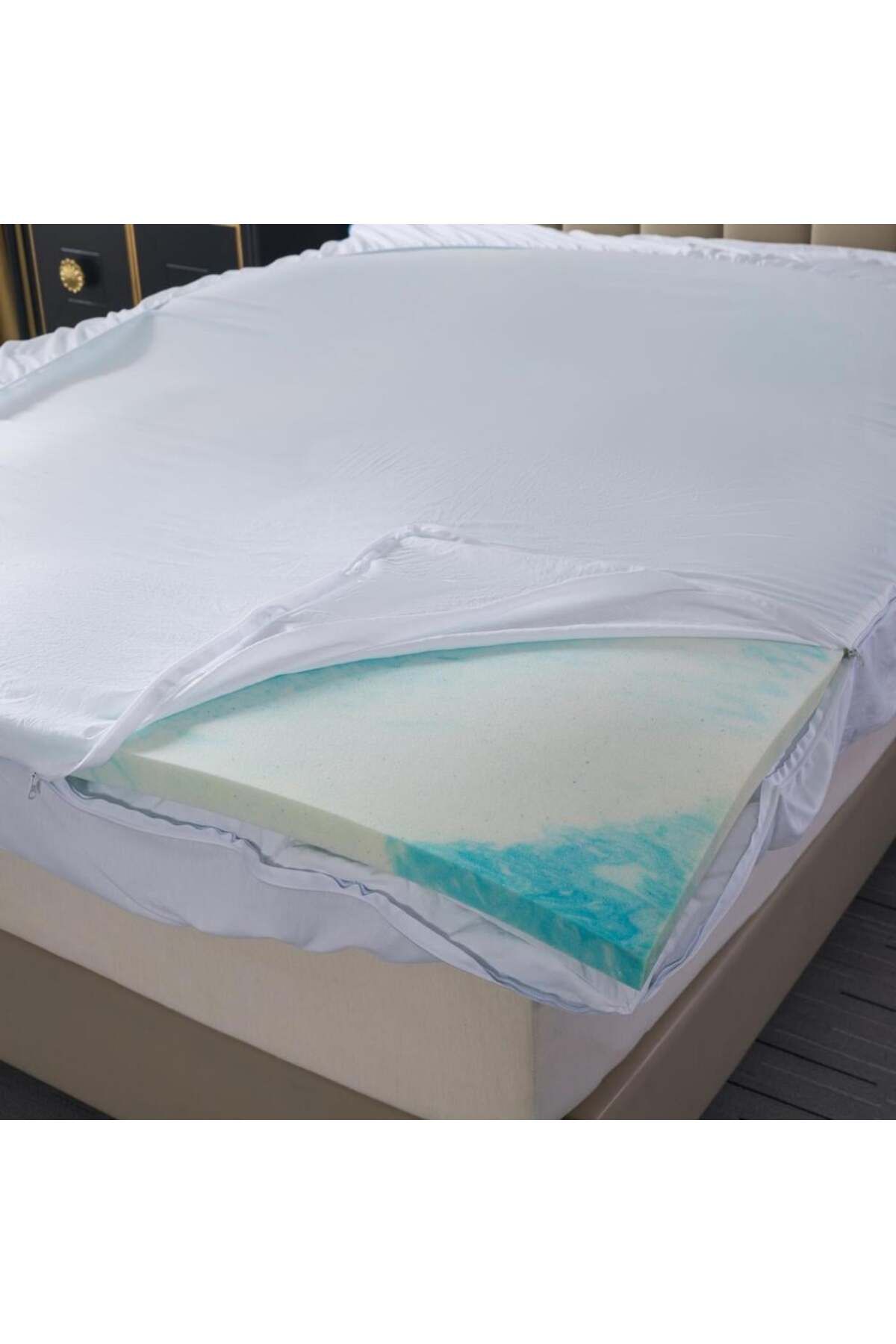 KBOX-Memory Foam Mattress Topper for Double Bed 180x200cm 7.5cm Thick to Reduce Pressure and Improve Sleep Quality Throughout the Night 5