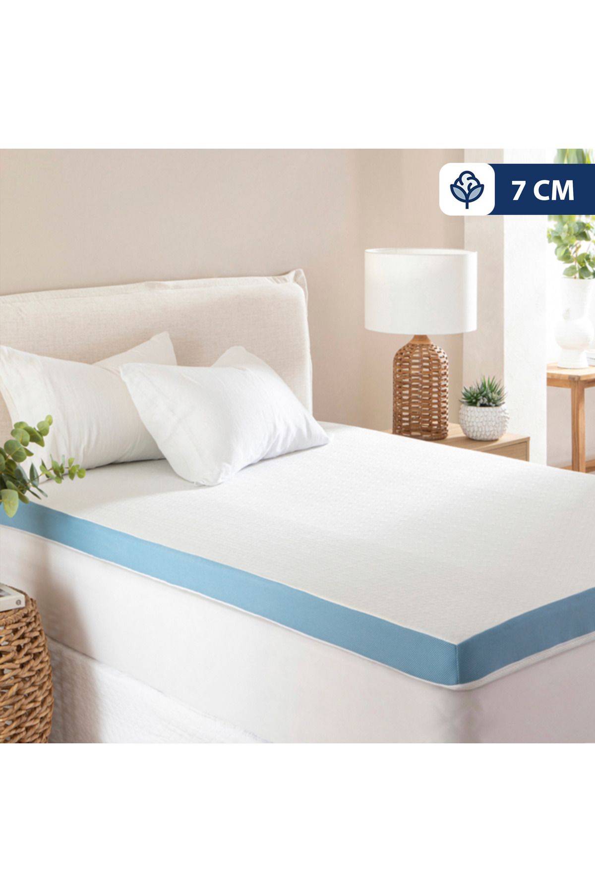 KBOX-7.5cm Thick Memory Foam Mattress Topper for Double Bed 200x200 for Pressure Relief and Improved Sleep 4