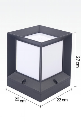 ga gözde aydınlatma Dekoratif Kare Küp Bahçe Armatürü | Set Üstü Lamba Dış Me...