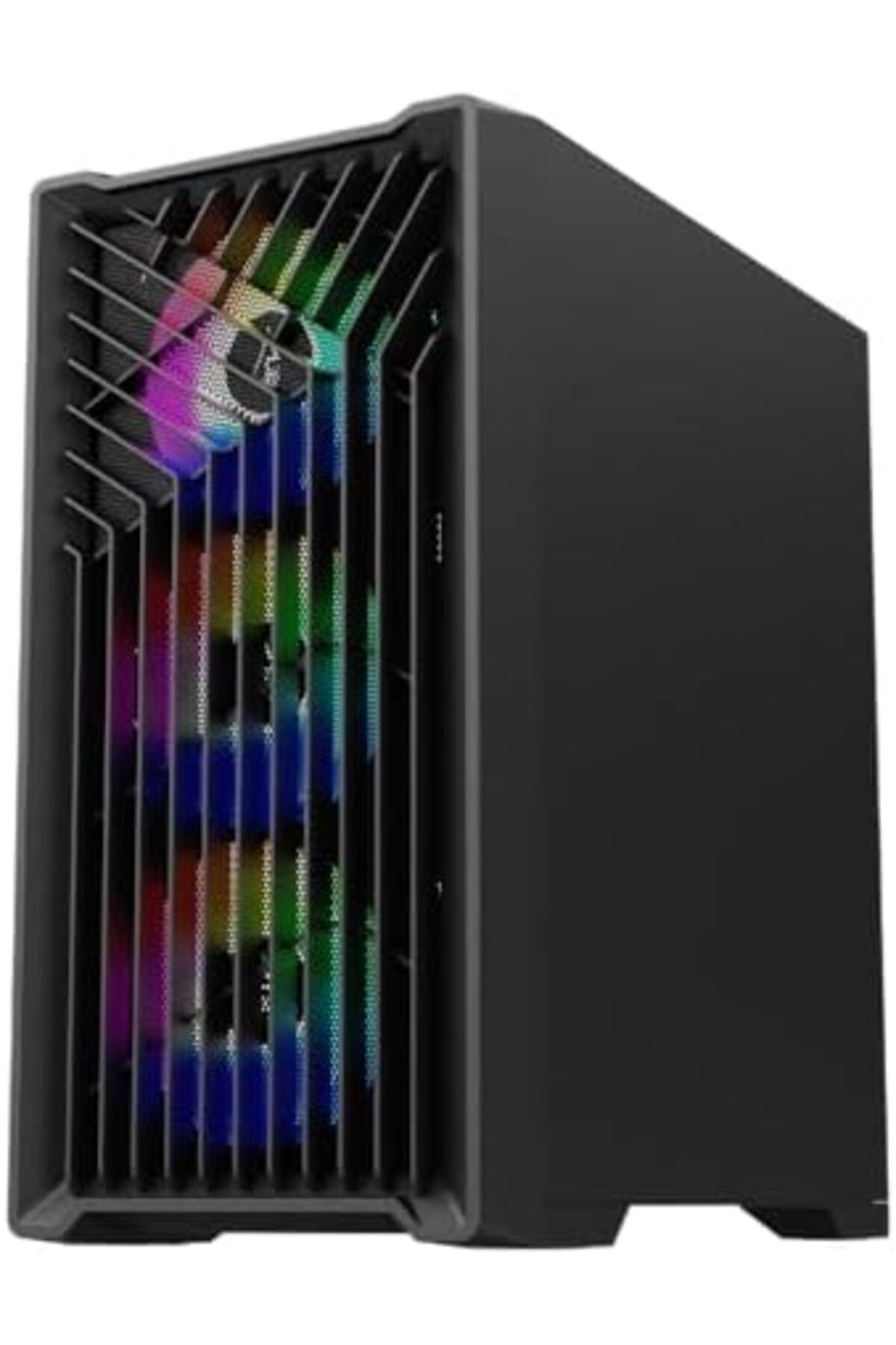 SPEARPC-كيس ألعاب كمبيوتر دارك أرمور بحجم مايكرو ايه تي اكس مع 4 مراوح ار جي بي وجهاز تحكم عن بعد 4