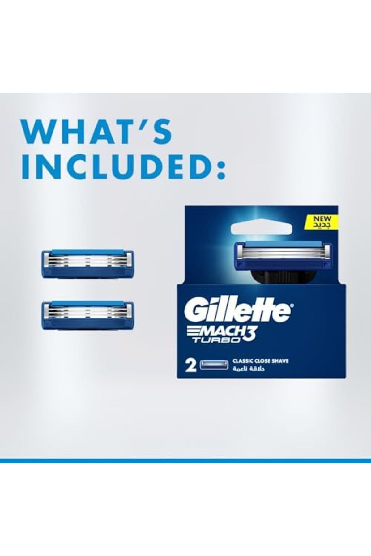 Gillette-Mach3 Turbo Men's Refillable Razor: 2 Blade Refills 7