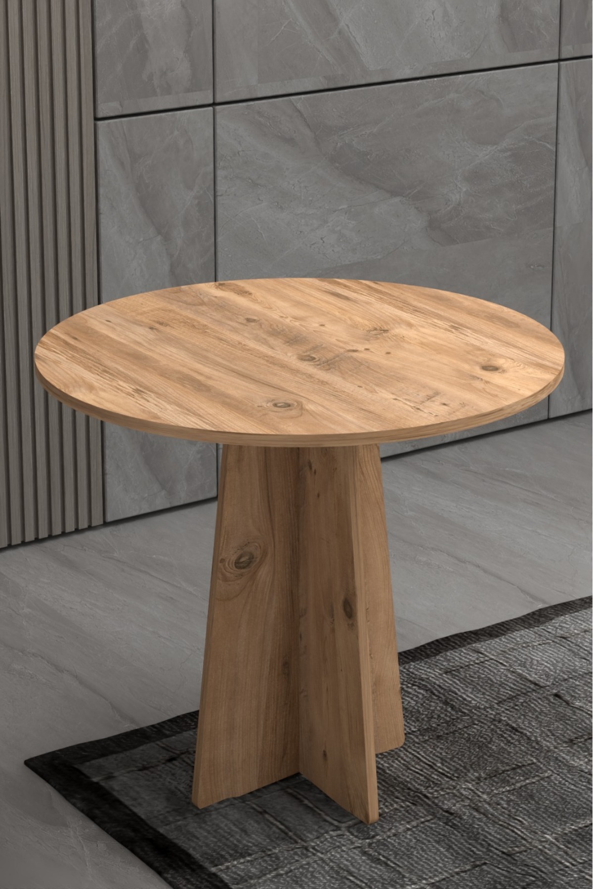DESENGO 75x75 Atlantik Çam Masa-yemek Masası-balkon Masası-salon Masası-iskandinav Stil