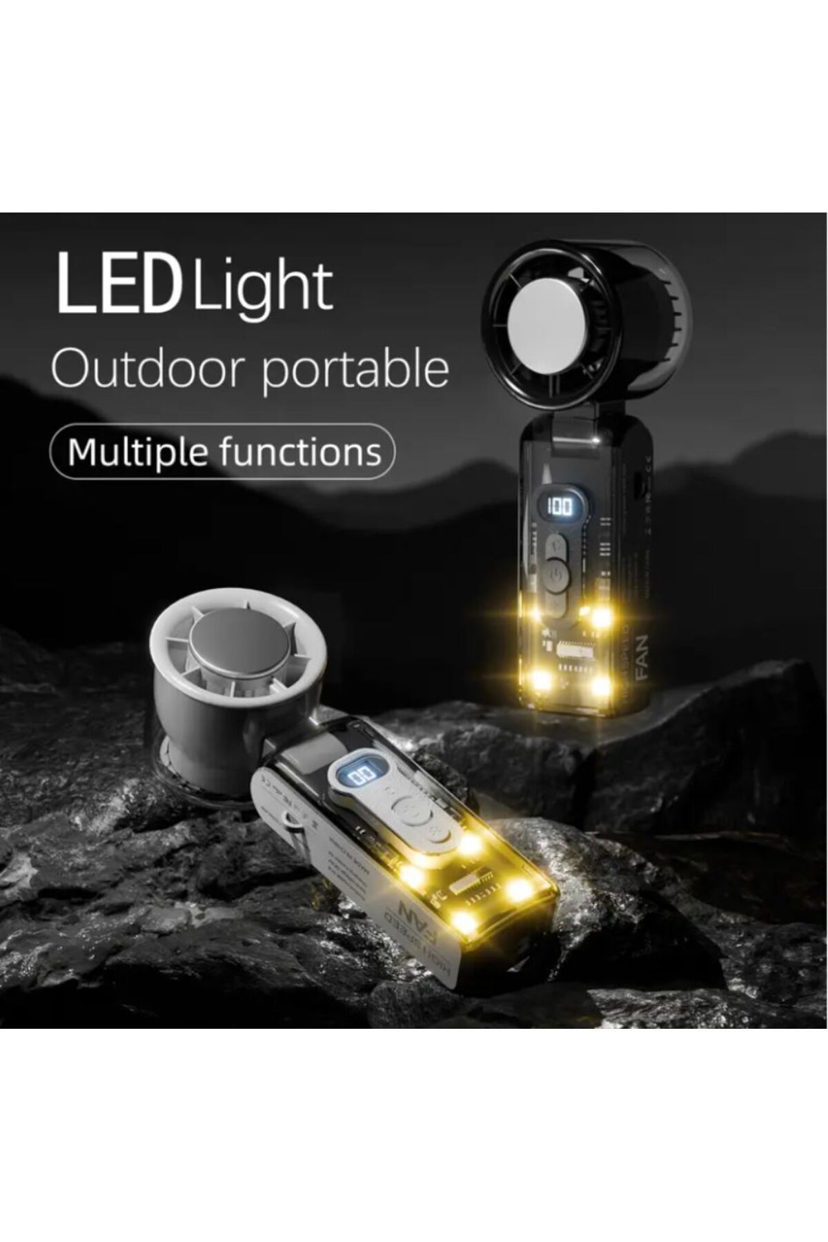 FLMINT-Portable Ice Compress Fan | USB-C Rechargeable | 3600mAh | Quiet Cooling | 10H Runtime 2