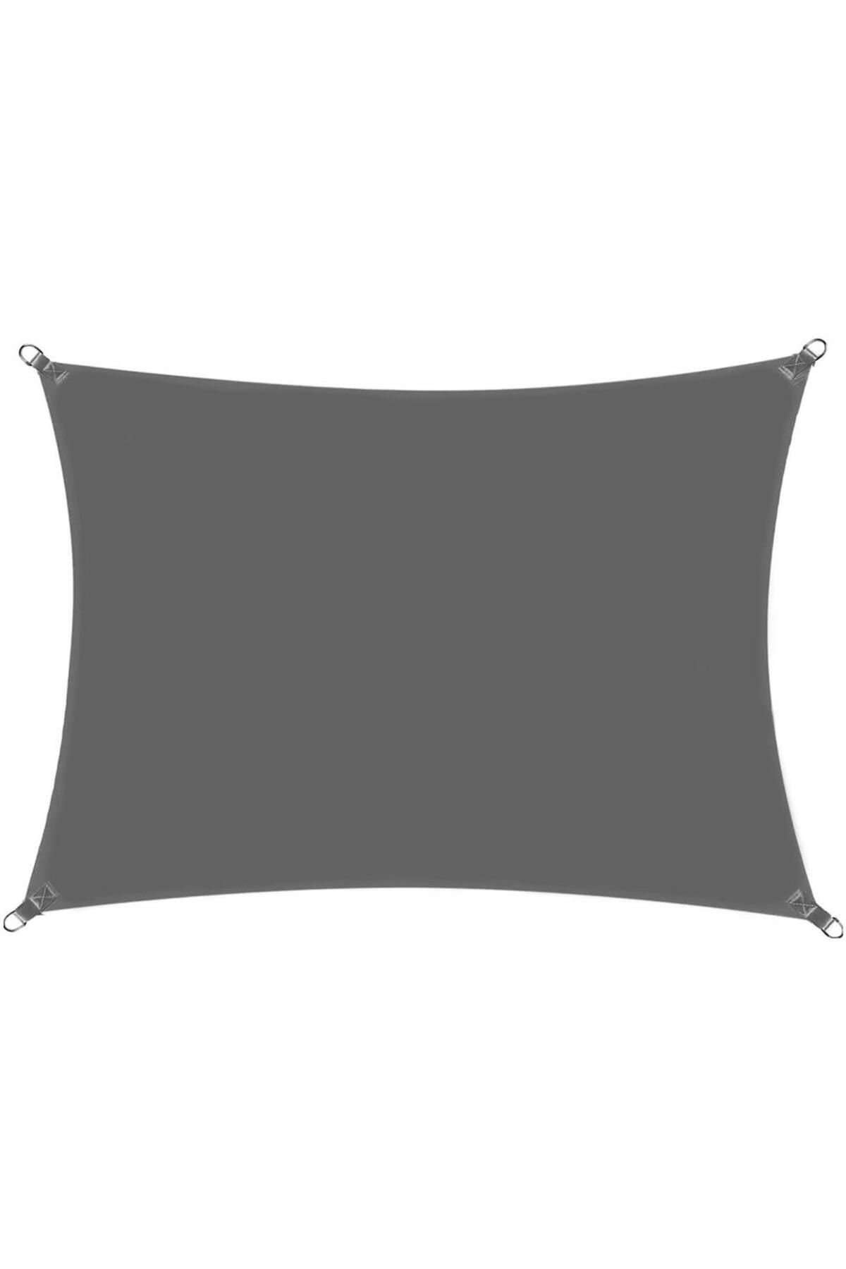 SERSIMO Prelata Umbrire 3x2 M Pentru Terasa Sau Balcon, Impermeabila, Protectie Uv, Gri - One Size