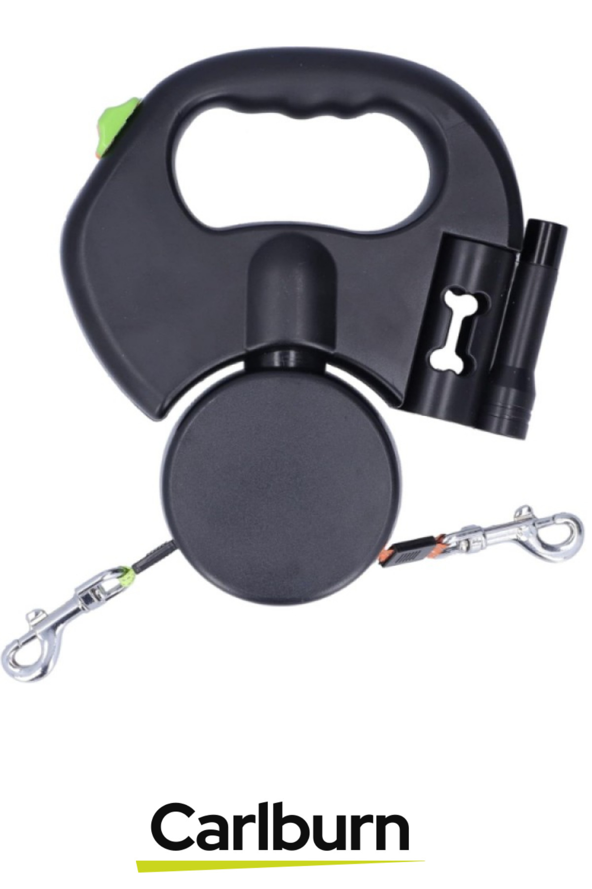 Carlburn-Multifunctional Double Dog Walking Leash with 360 Degree Rotatable Illuminated Length Adjustable 2
