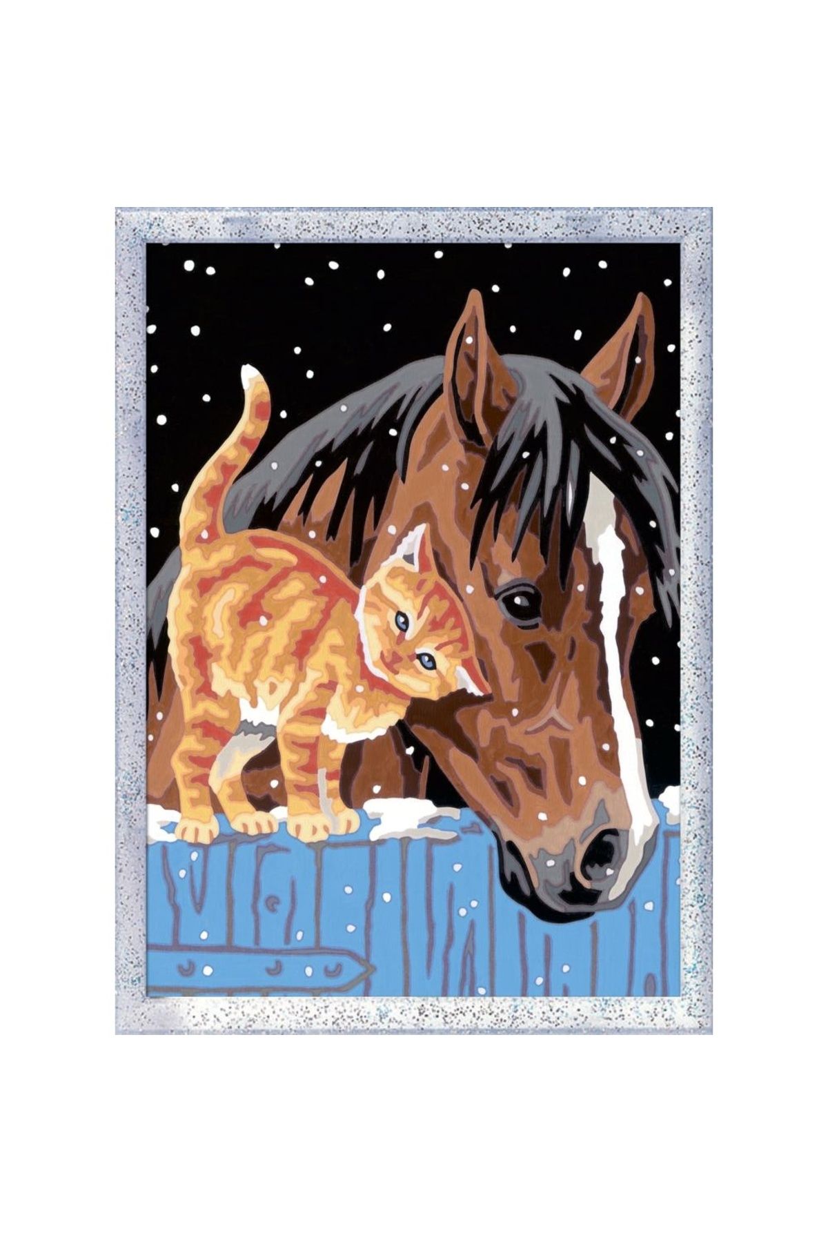 RAVENSBURGER-- Create Paint By Numbers For Kids With Glitter Kitten And Horse 3