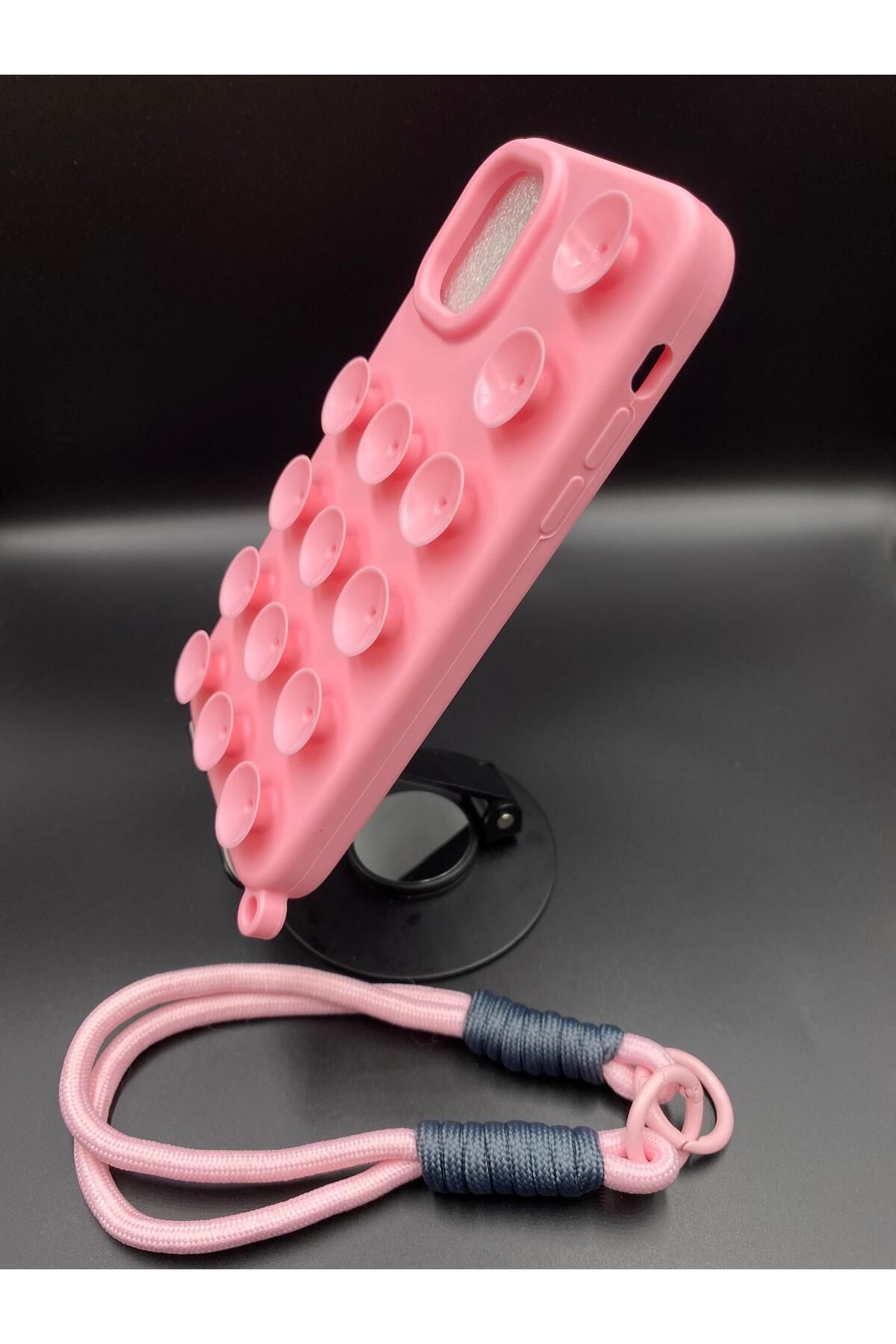 ByVuccia-iPhone 14 Compatible Silicone Case with Suction Cup Pattern and Vacuum Wrist Strap 3
