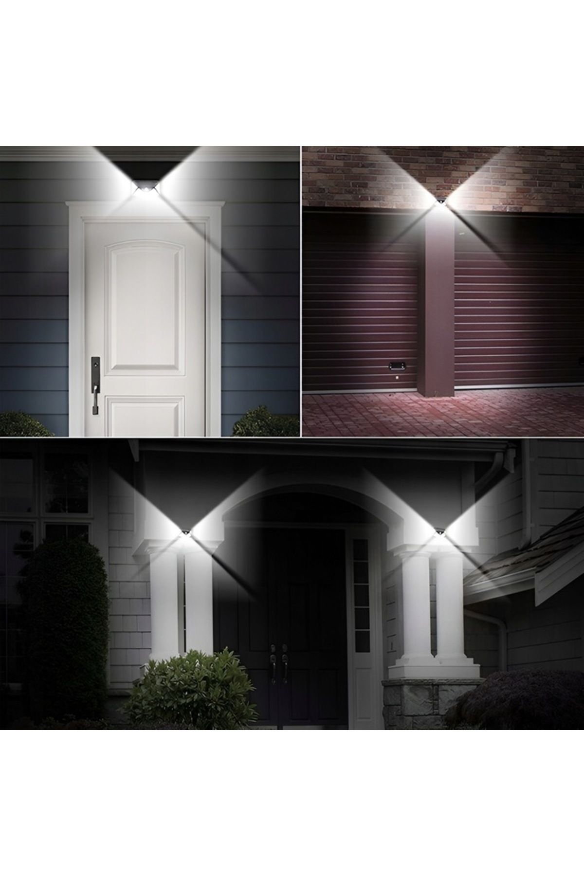 Generic-Set of 2 solar-powered lamps, motion and dusk/light sensor, standby mode, 3 lighting modes, 110 led 4