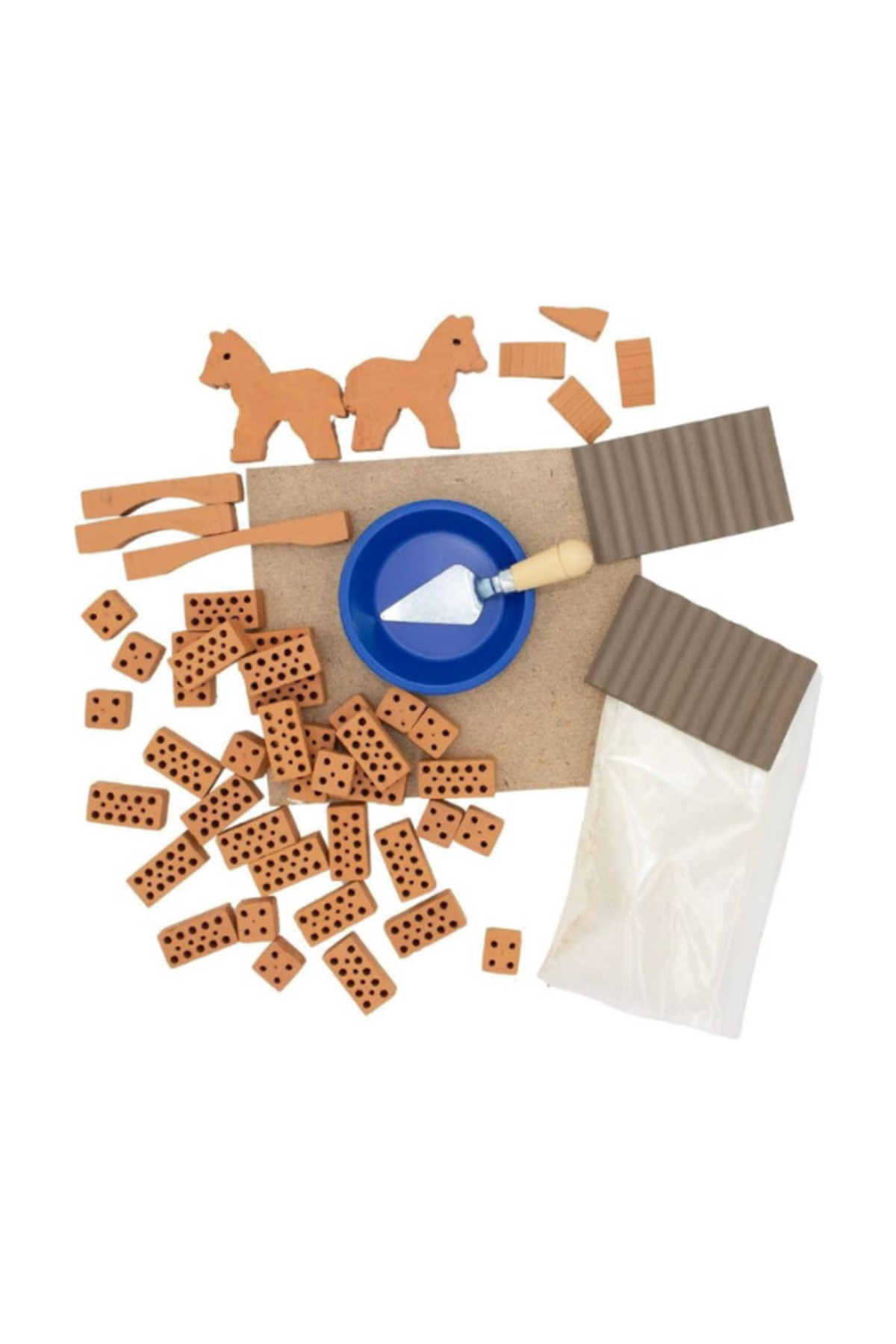 ماکت ساختنی سنگی آلمان ۱۰۲۶ – اصطبل کوچک اسب، کیت ساختوساز با ۵۰ قطعه