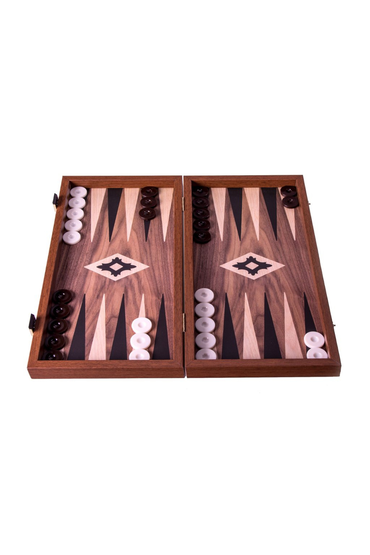 Manopoulos-Set joc table/backgammon Walnut with Black &Oak points 48 x 50 cm 1