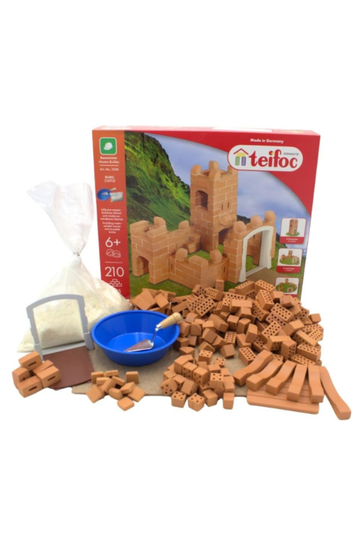 مجموعه ساخت‌وساز آموزشی قلعه کوچک آلمان برای کودکان، اسباب‌بازی آجری، ۲۰0 قطعه