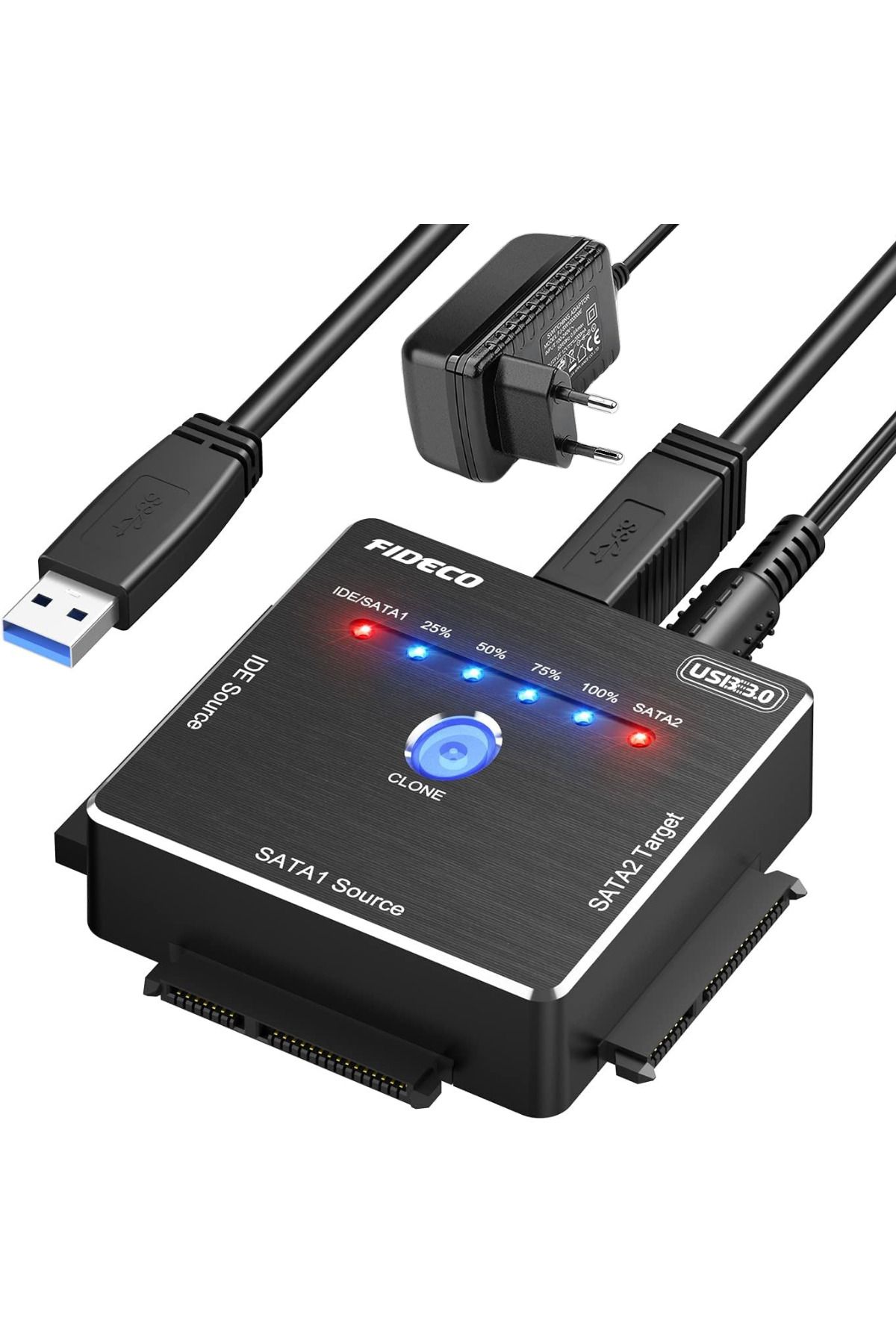 VisionHub-FIDECO SATA/IDE to USB 3.0 Adapter for Universal External HDD/SSD, for 2.5/3.5 inch Hard Disks 1