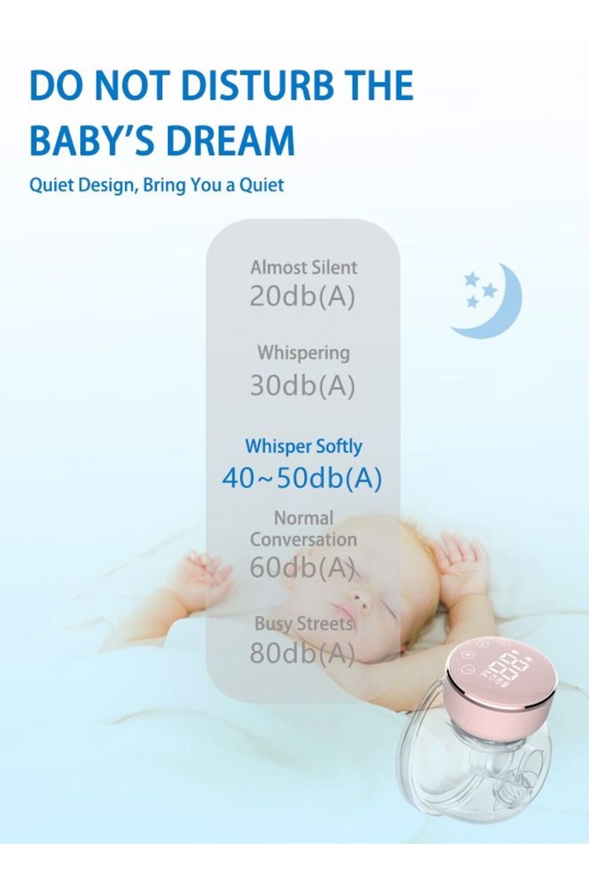 COOYA-Wearable Breast Pump, Longer Battery Life & LED Display, with 3 Modes & 9 Levels & Low Noise, 24mm 7