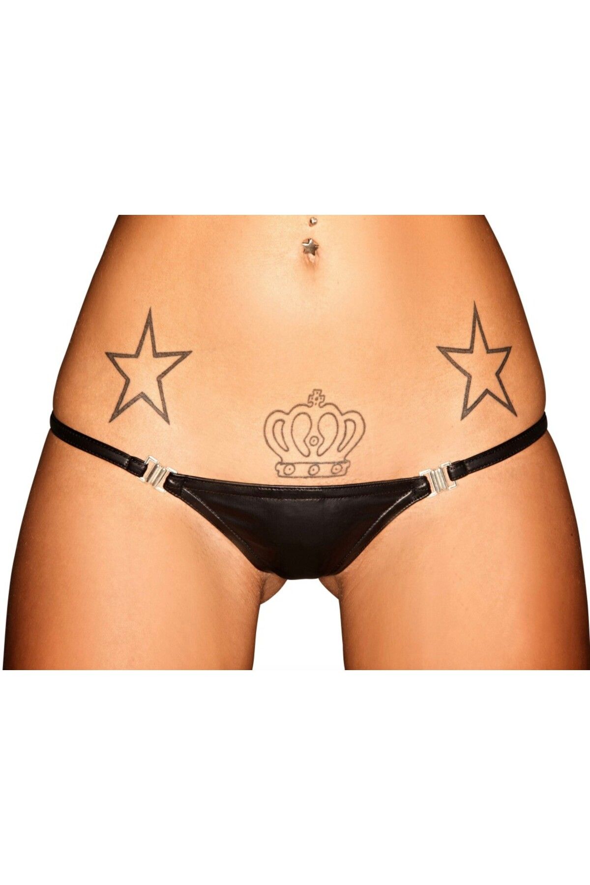 Noir Handmade-Side Open Briefs, Noir Handmade, Size L, Black 1