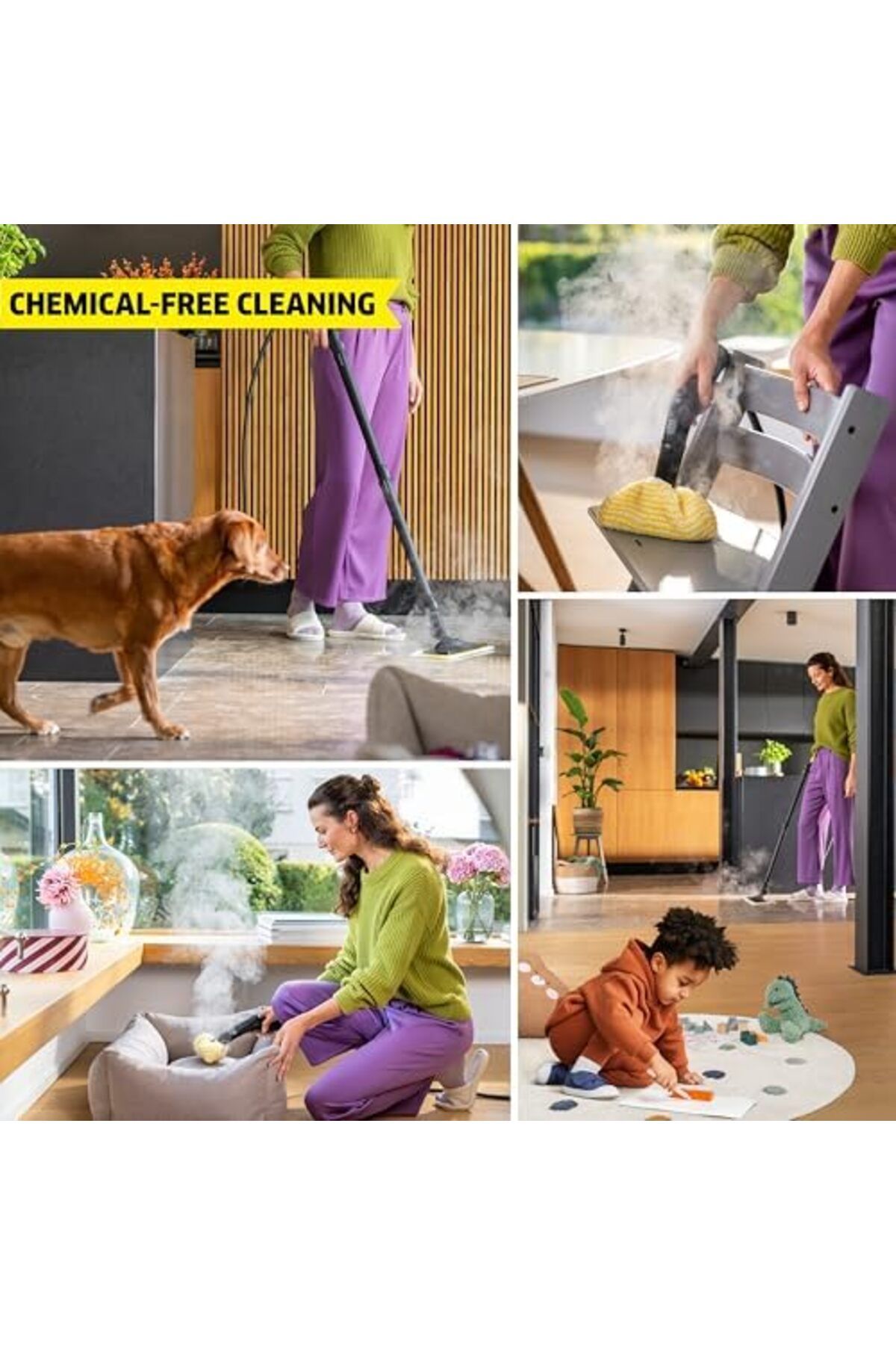 Karcher-SC3 Steam Cleaner with Attachments, Multi Purpose Power Steamer – Chemical-Free, 40 Sec He 4