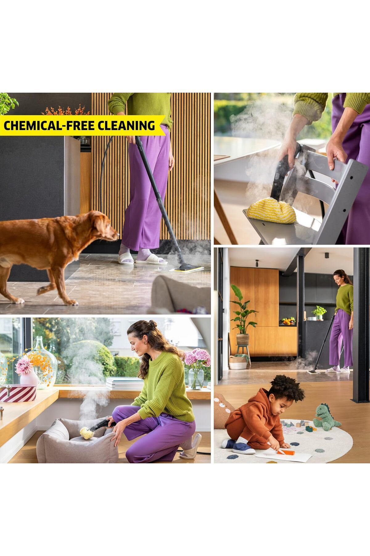 Karcher-SC3 Steam Cleaner with Attachments, Multi Purpose Power Steamer – Chemical-Free, 40 Sec He 3