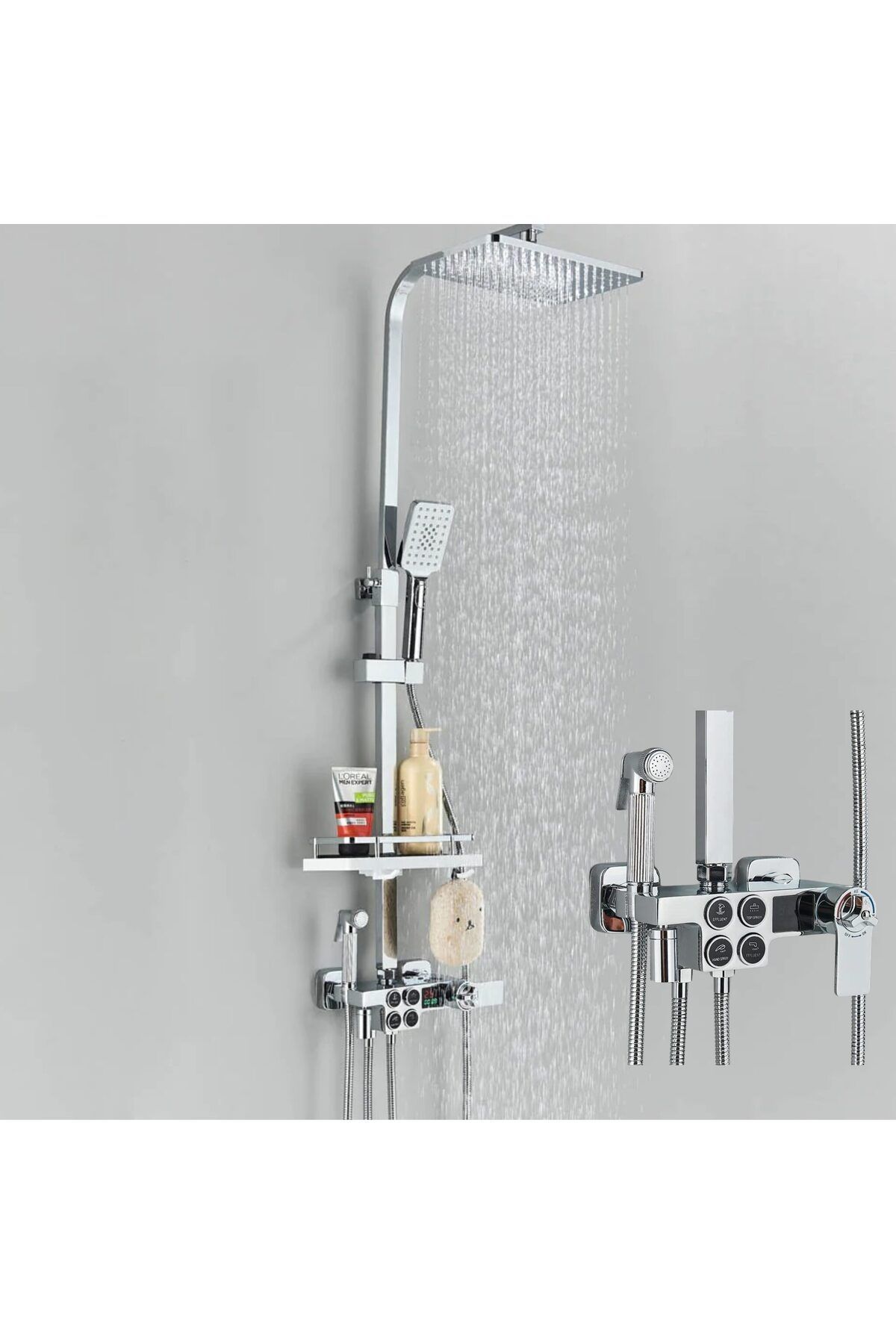 Rain Drop De la Robinetul Meu-Coloana dus cu baterie TERMOSTAT, afisaj LCD si turbina generatoare de curent 1
